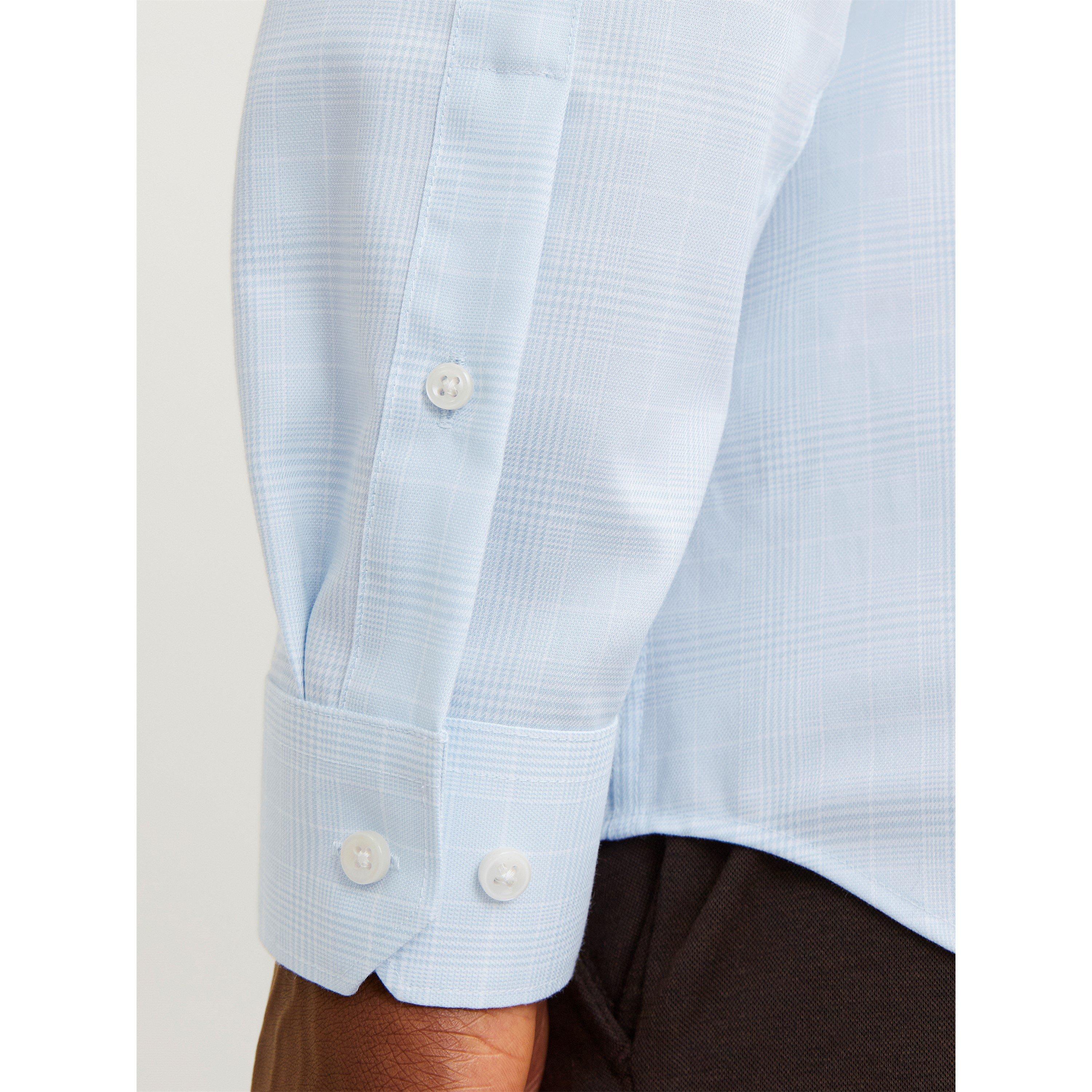 Chambray Blå - Jack and Jones - Parker Long-Sleeve Patterned Shirt - 3