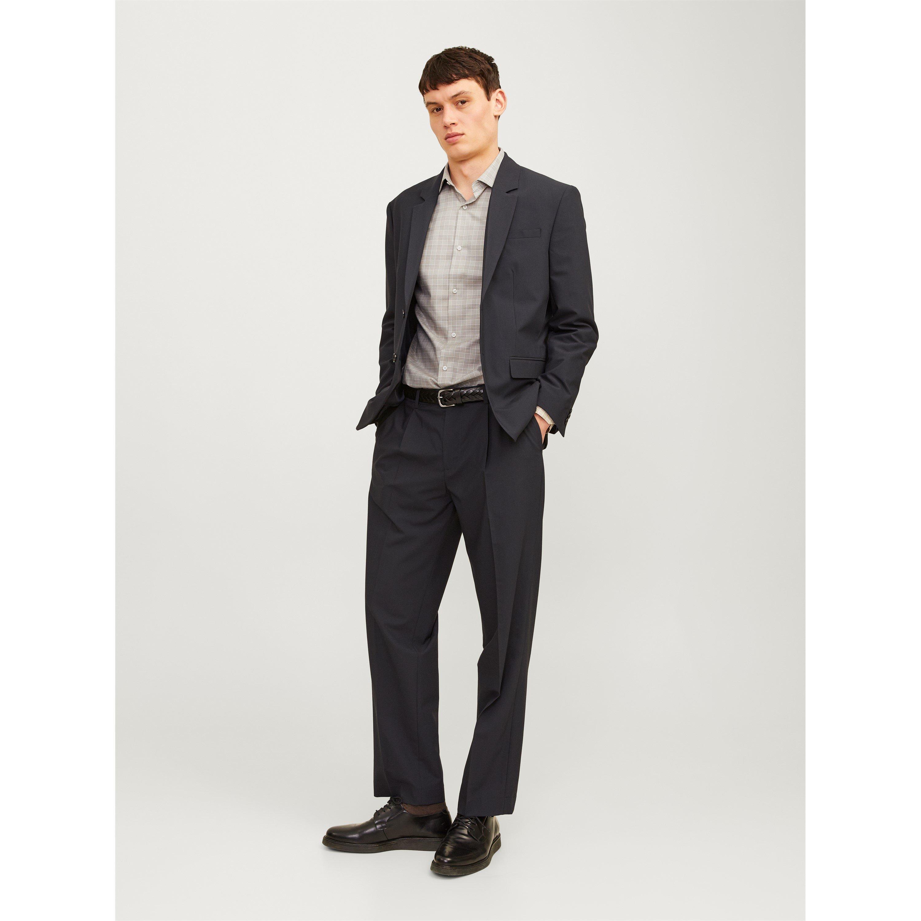 Greige - Jack and Jones - Parker Long-Sleeve Patterned Shirt - 6