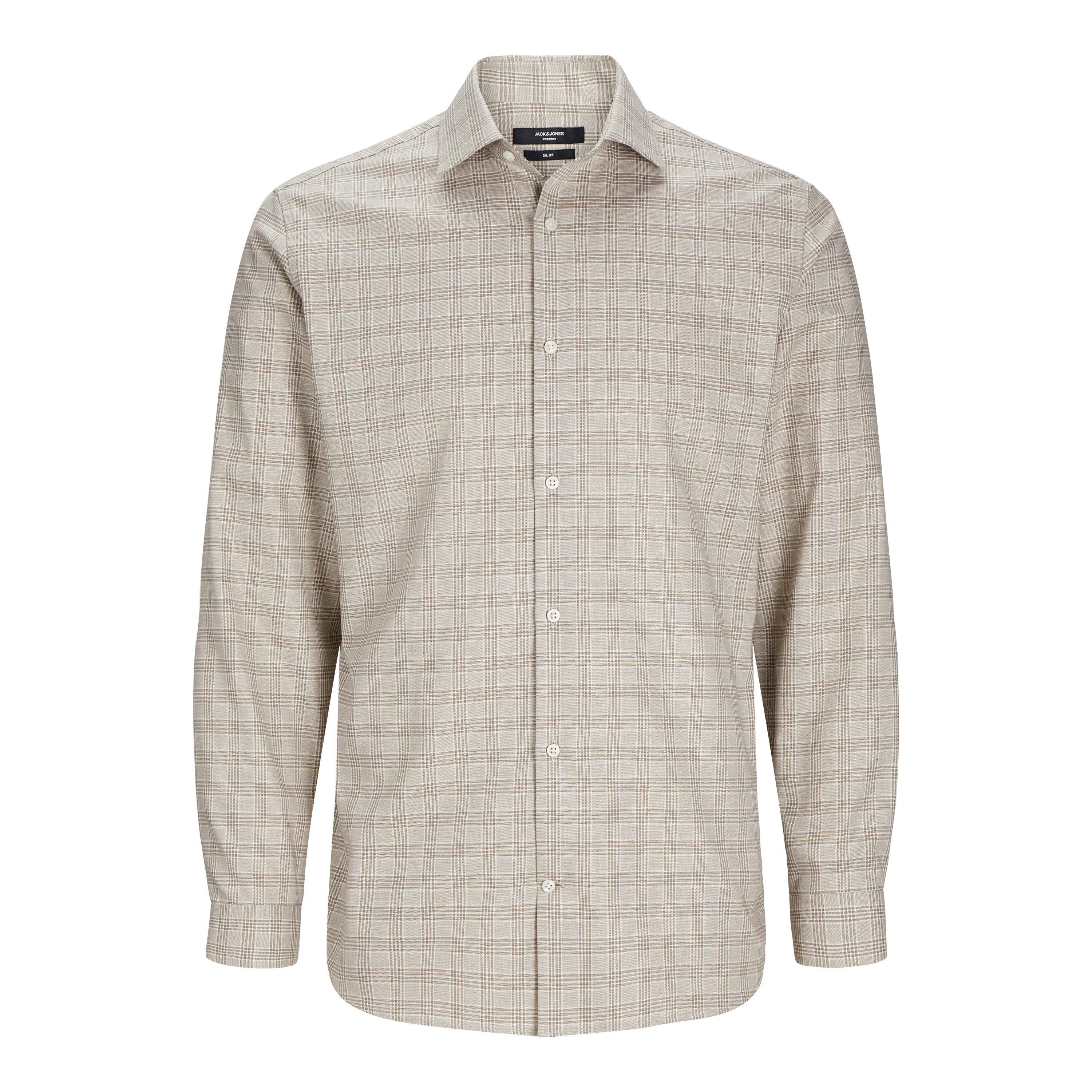 Greige - Jack and Jones - Parker Long-Sleeve Patterned Shirt - 7