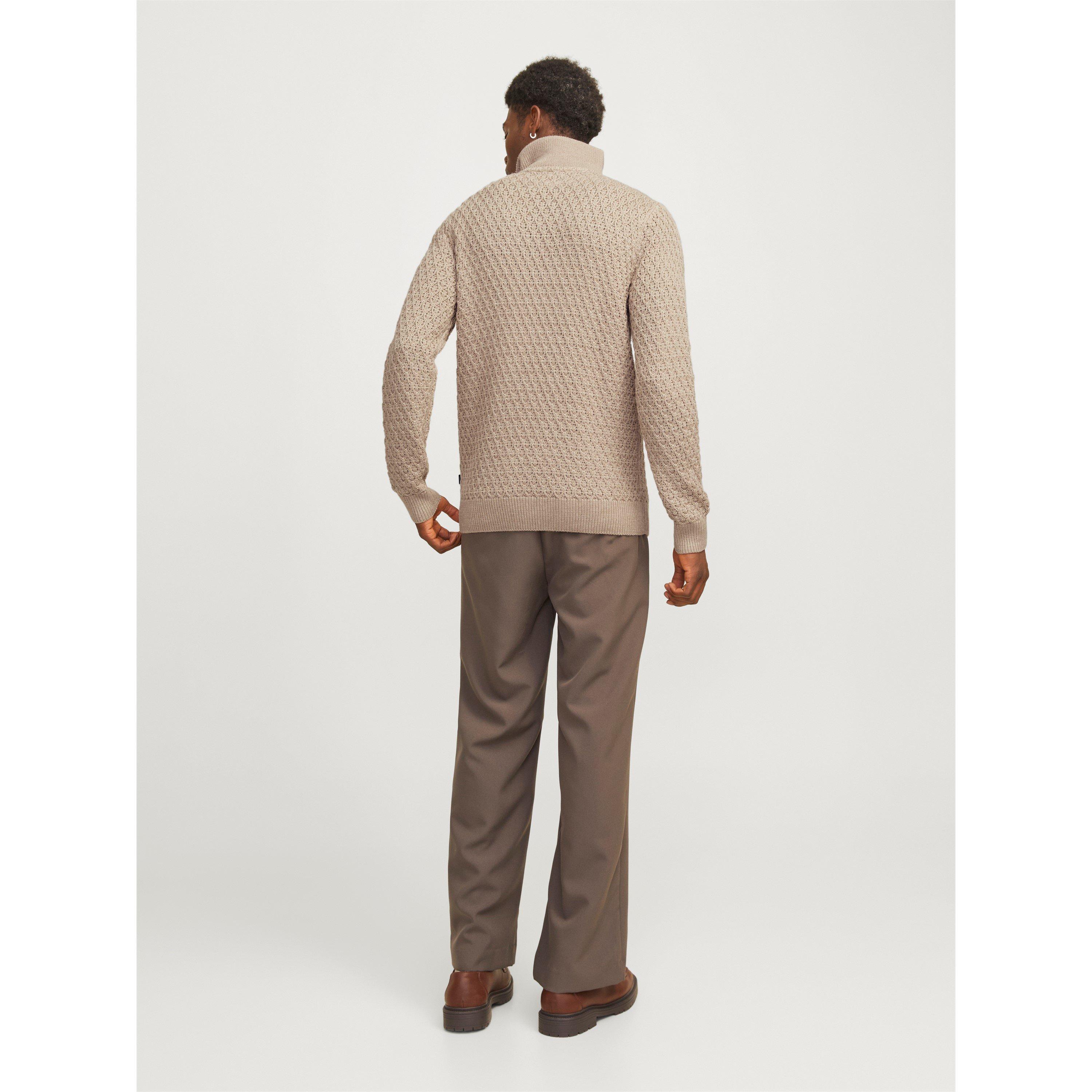 Pure Cashmere - Jack and Jones - North Knitted quarter Zip Fleece Fabric - 6