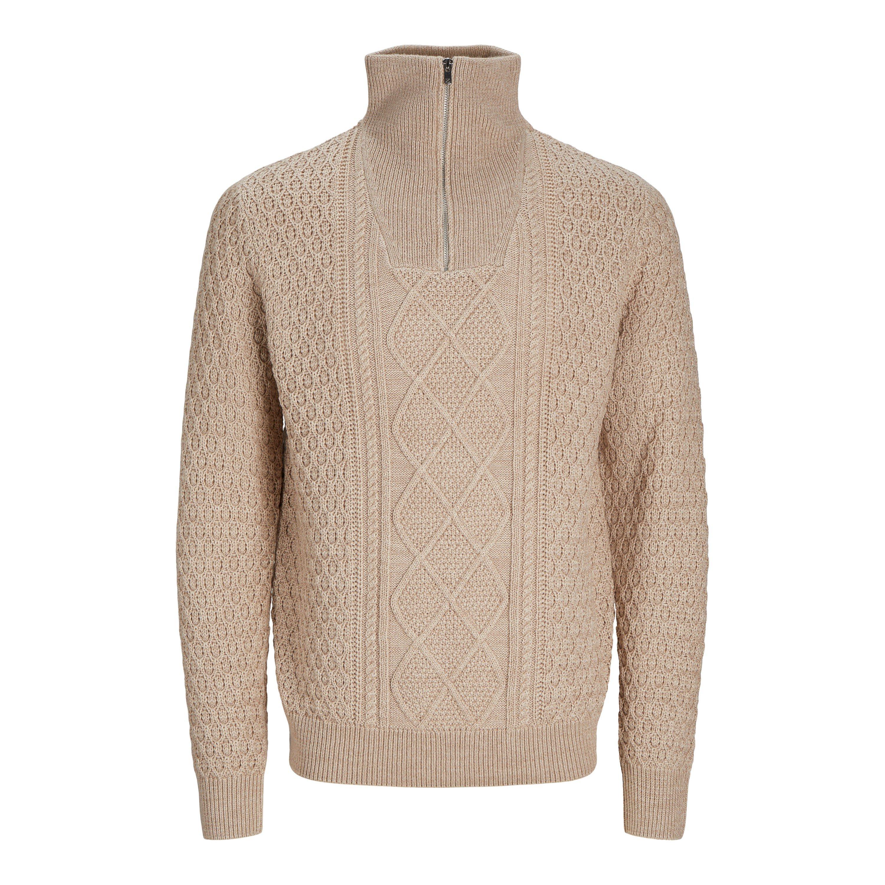 Pure Cashmere - Jack and Jones - North Knitted quarter Zip Fleece Fabric - 7