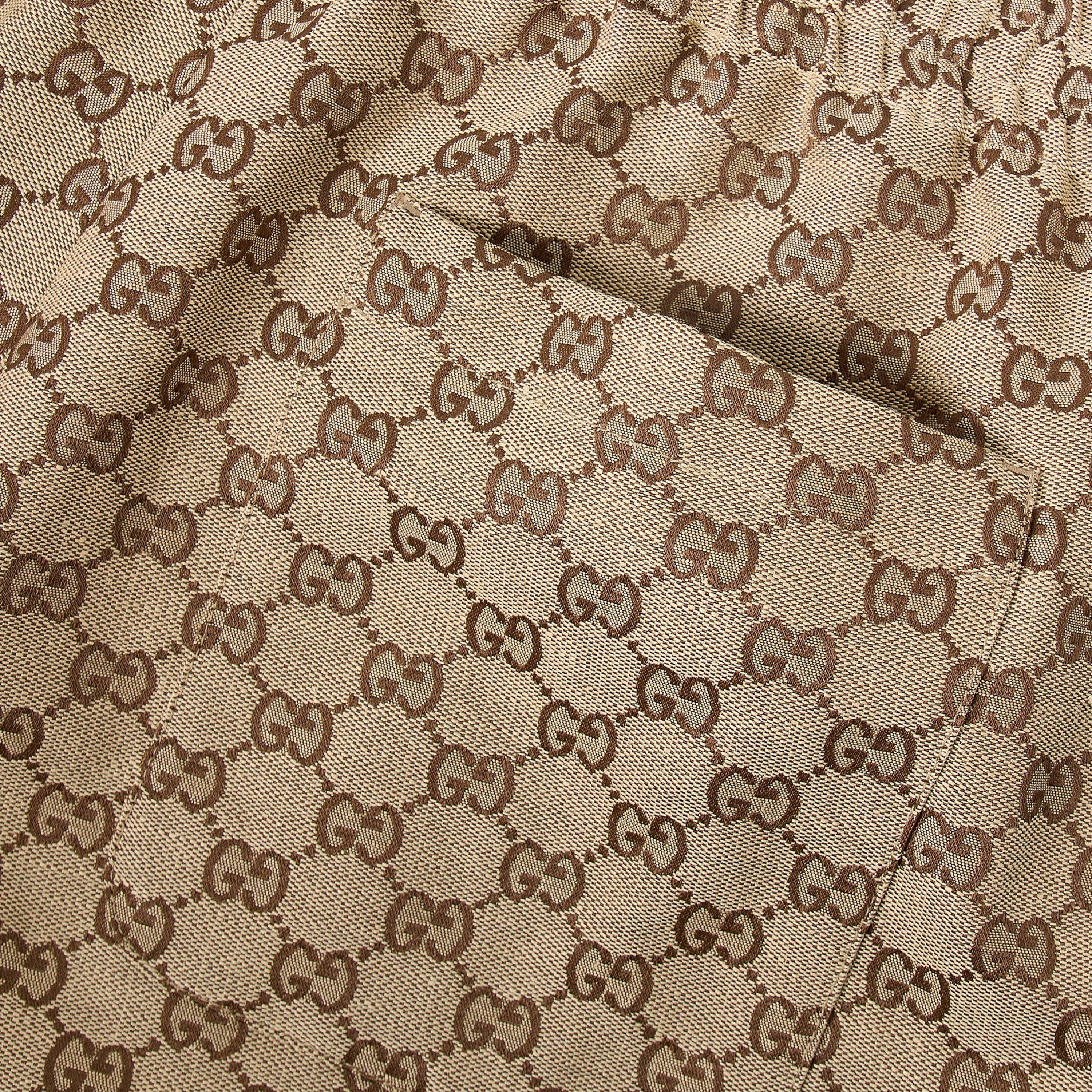 Camel - Gucci - Men's GG Leather Tailored Shorts - 5