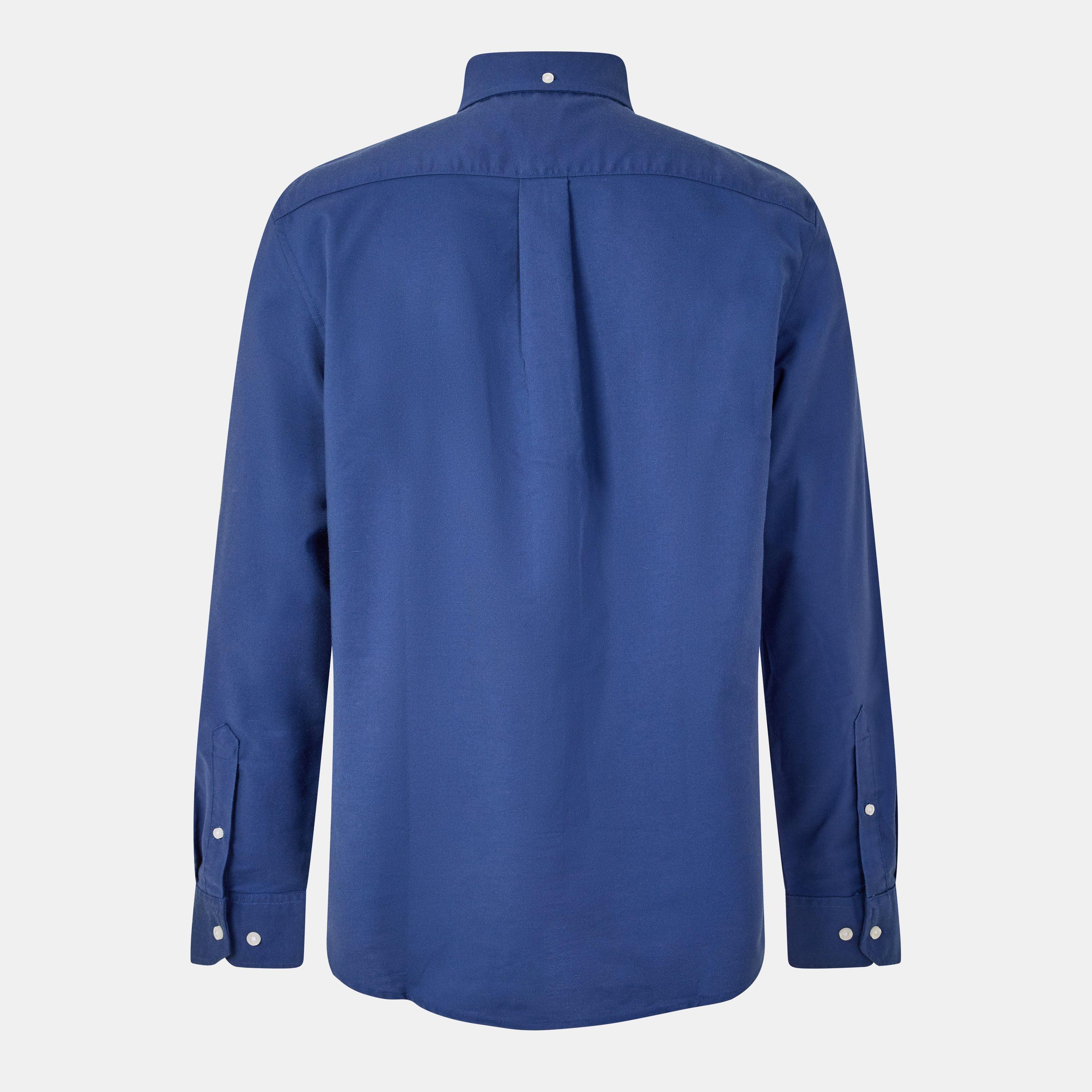 Mid Blue - Farah - Boxworth Long-Sleeve Plain Shirt - 2