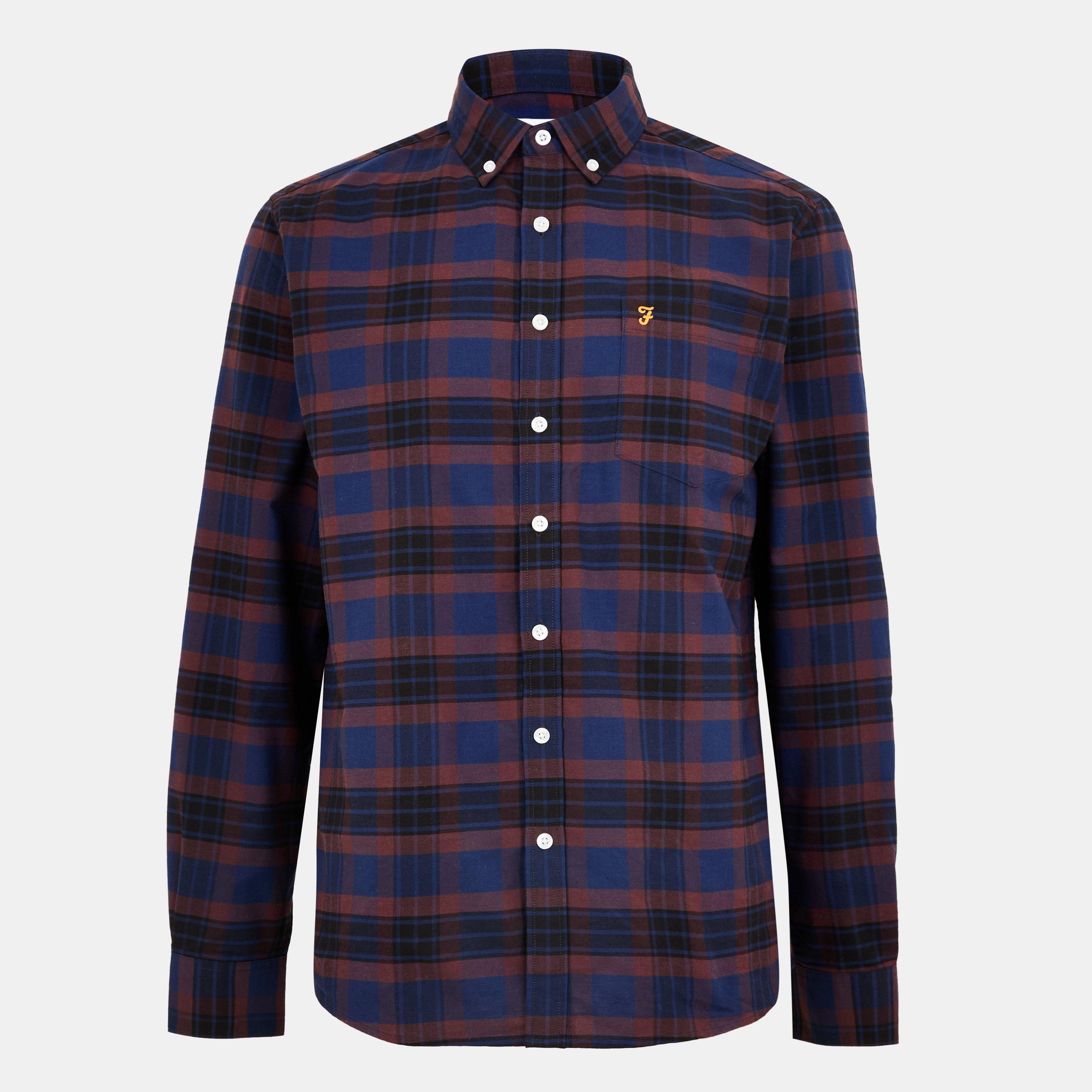 Arch Burg - Farah - Men's Kennett Long-Sleeve Patterned Shirt - 1