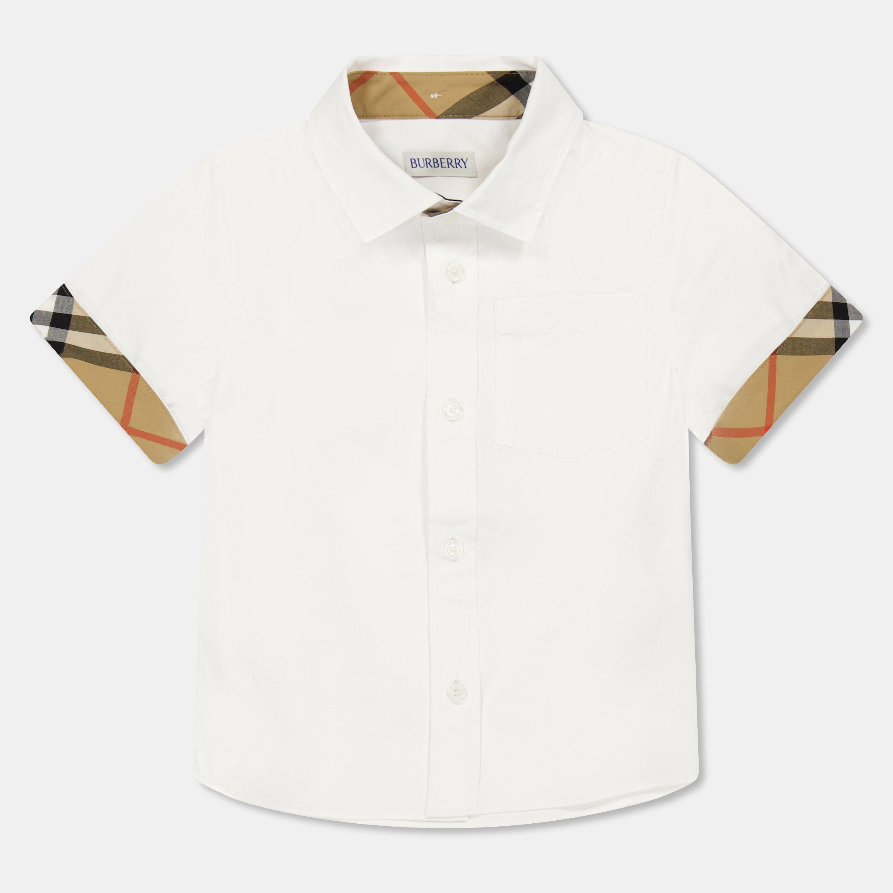 Burberry Kids' Burb Logo Oxford Short Sleeve Shirt | Cruise Fashion
