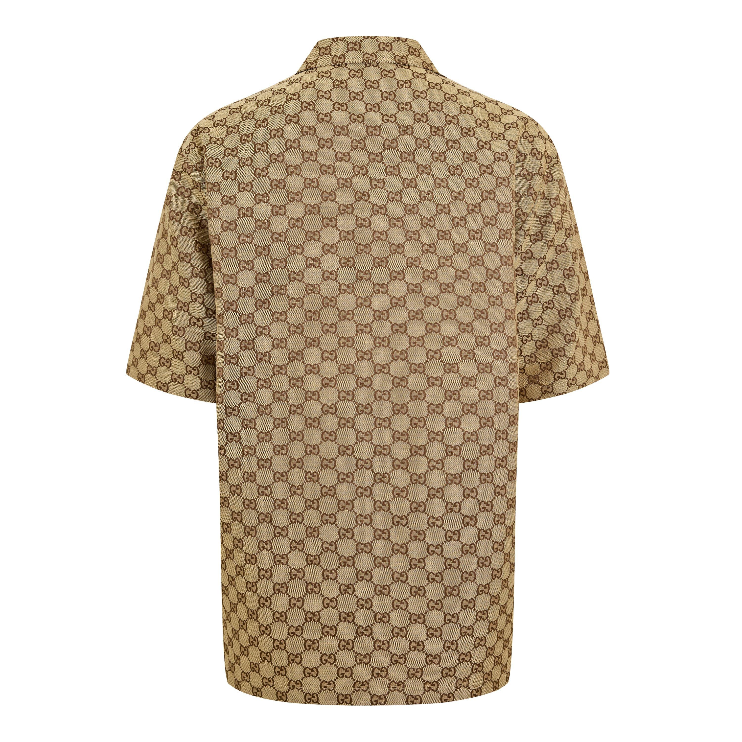 Camel - Gucci - Gucci Linen GG Shirt Sn62 - 2