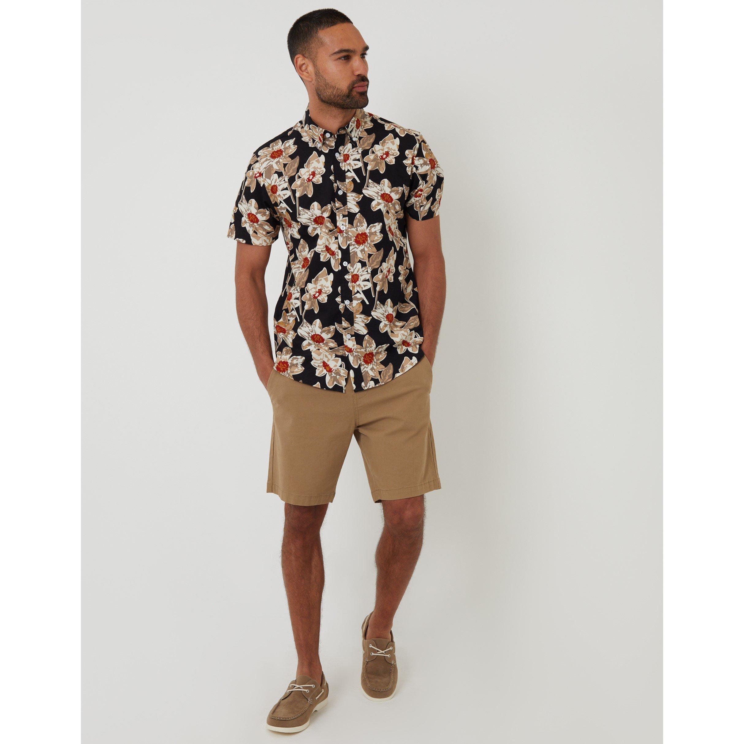 Black - Threadbare - Bellis Short-Sleeve Patterned Shirt - 2