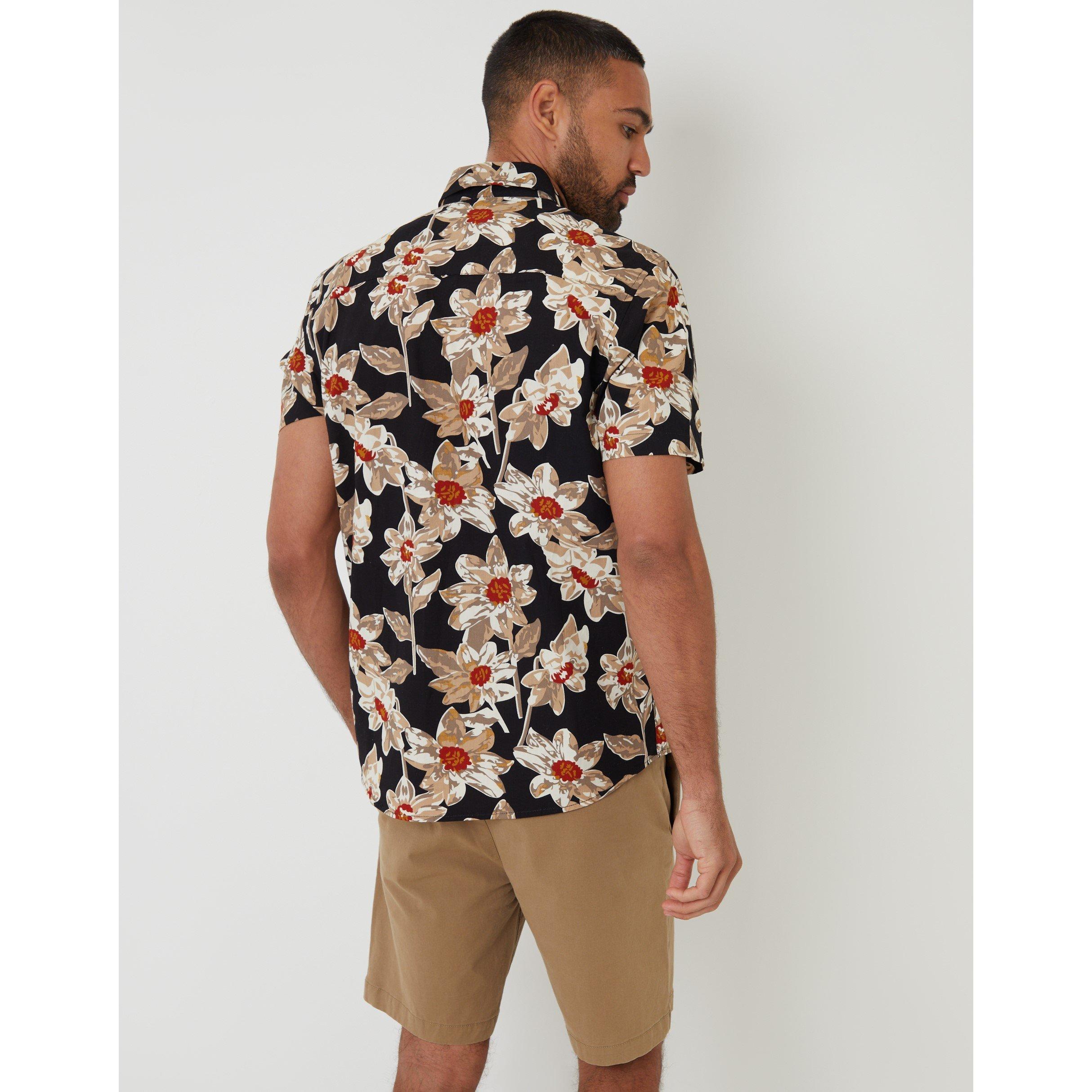 Black - Threadbare - Bellis Short-Sleeve Patterned Shirt - 3