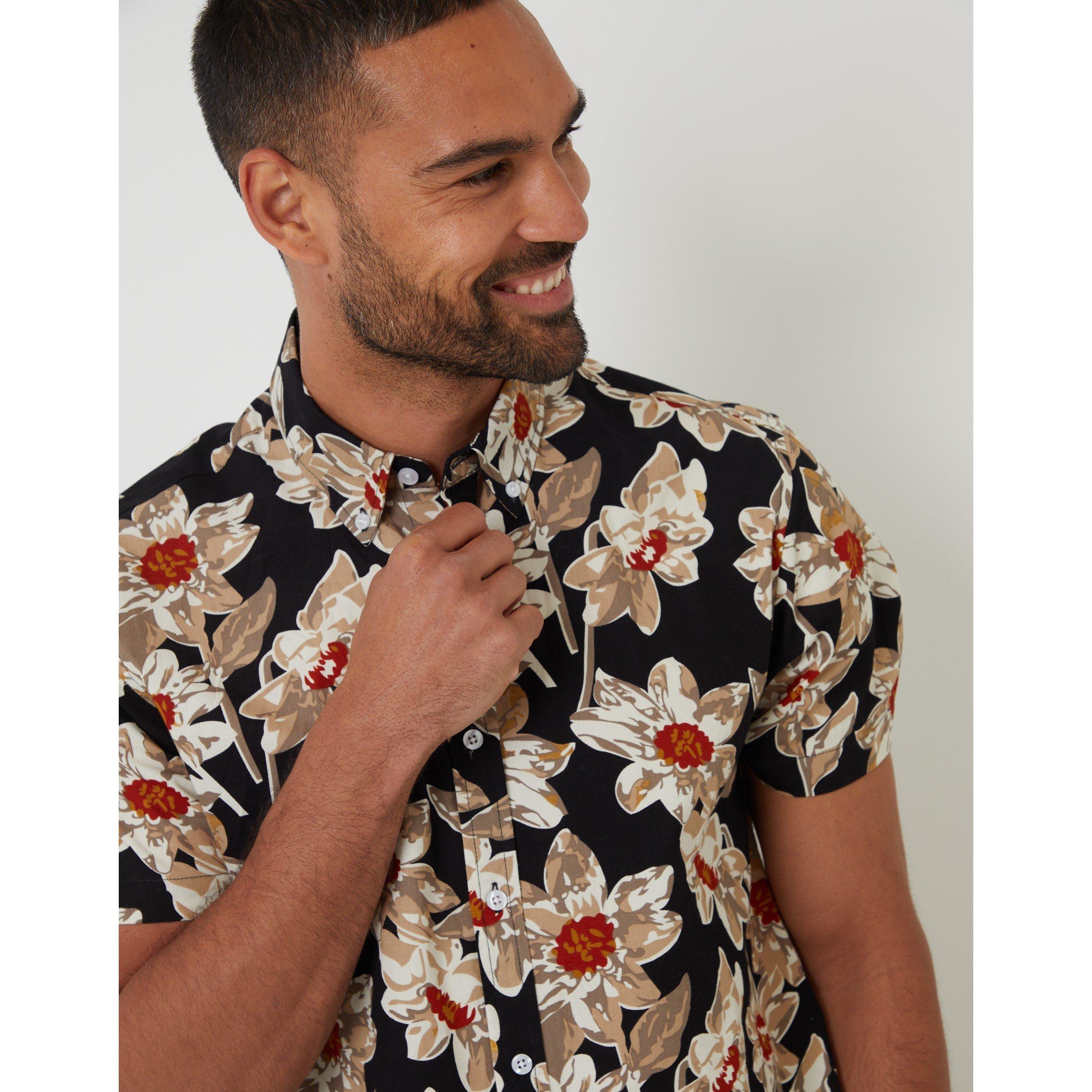 Black - Threadbare - Bellis Short-Sleeve Patterned Shirt - 4