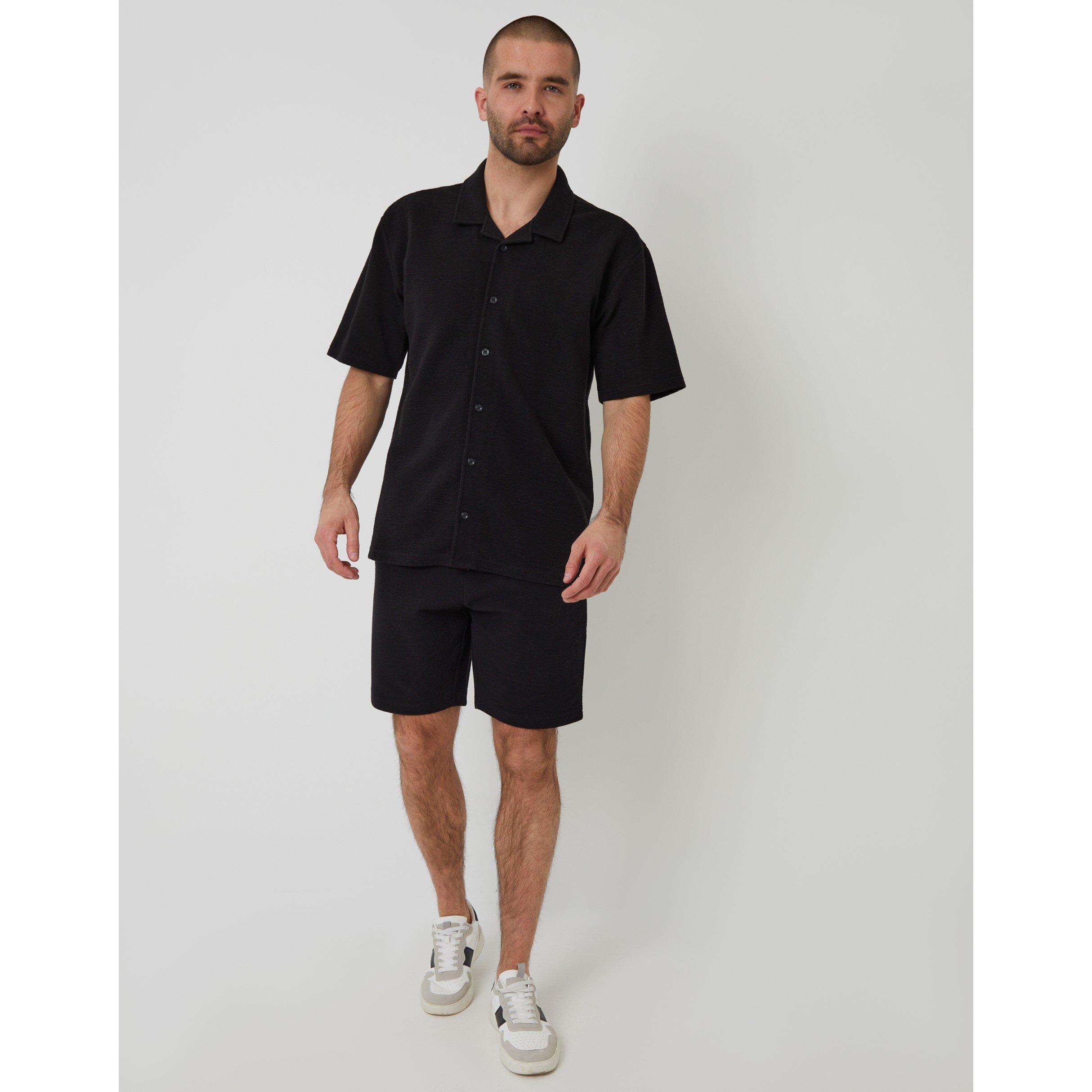 Black - Threadbare - Embley Short-Sleeve Patterned Shirt - 2