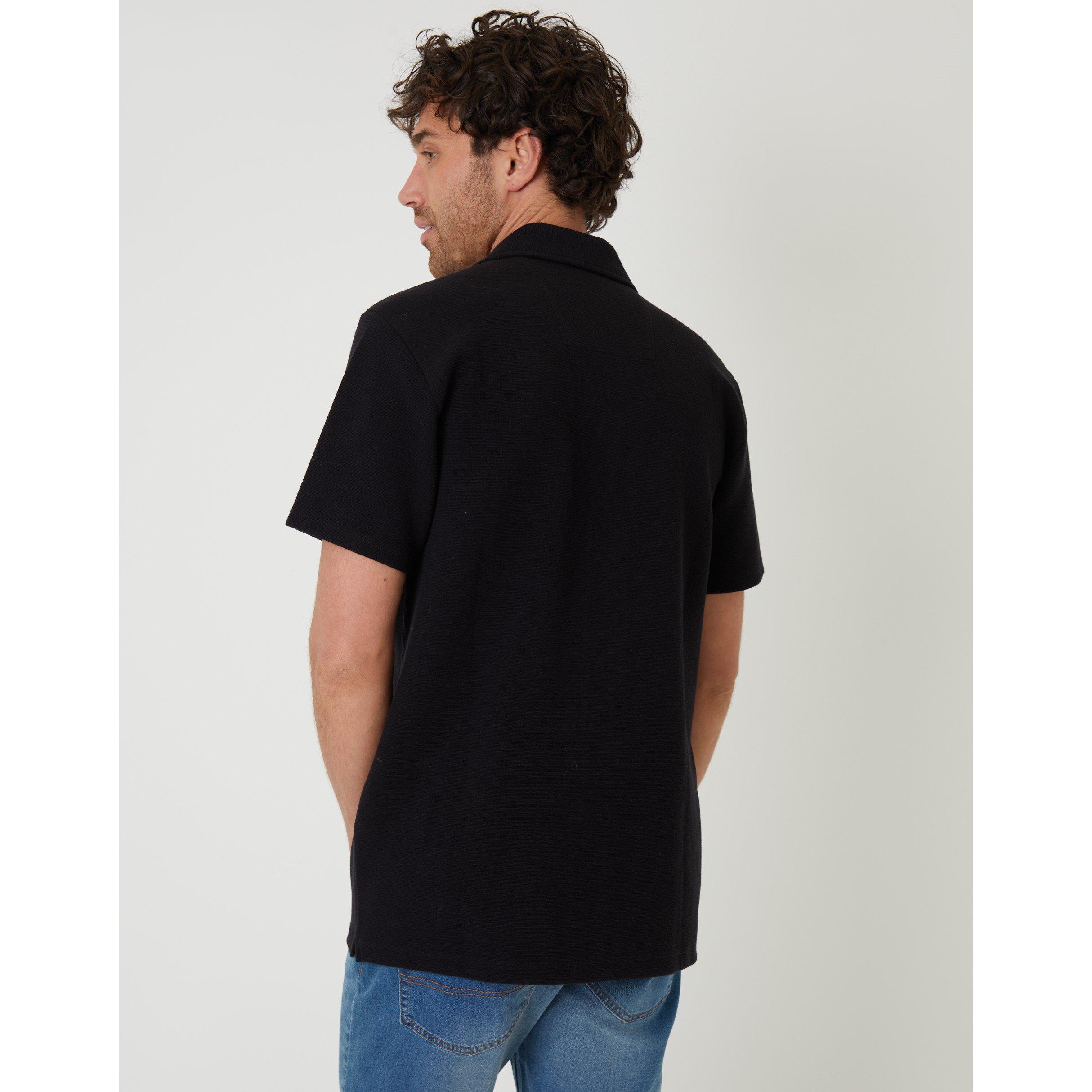 Black - Threadbare - Men's Embley Short-Sleeve Patterned Shirt - 3