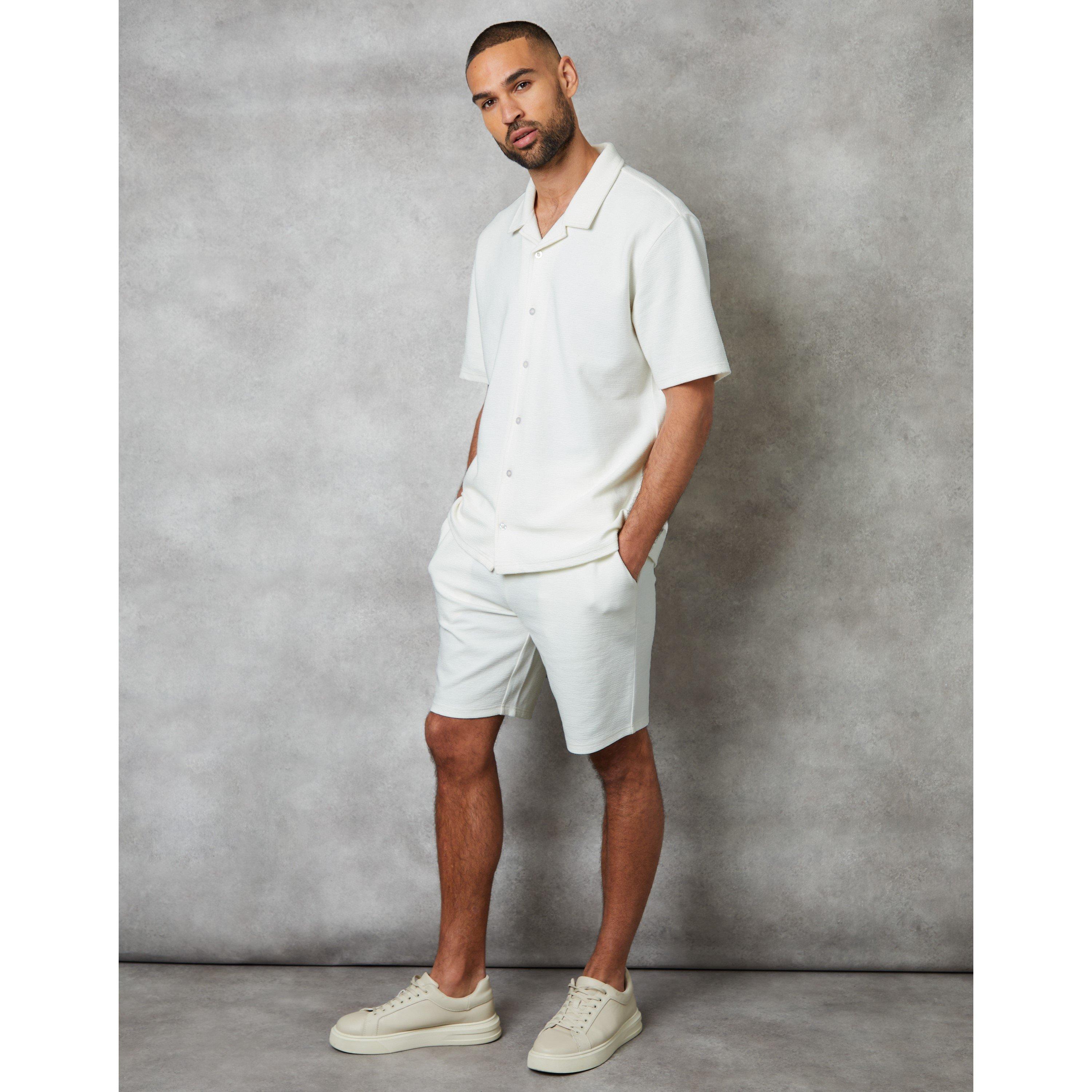 Ecru - Threadbare - Embley Short-Sleeve Patterned Shirt - 2