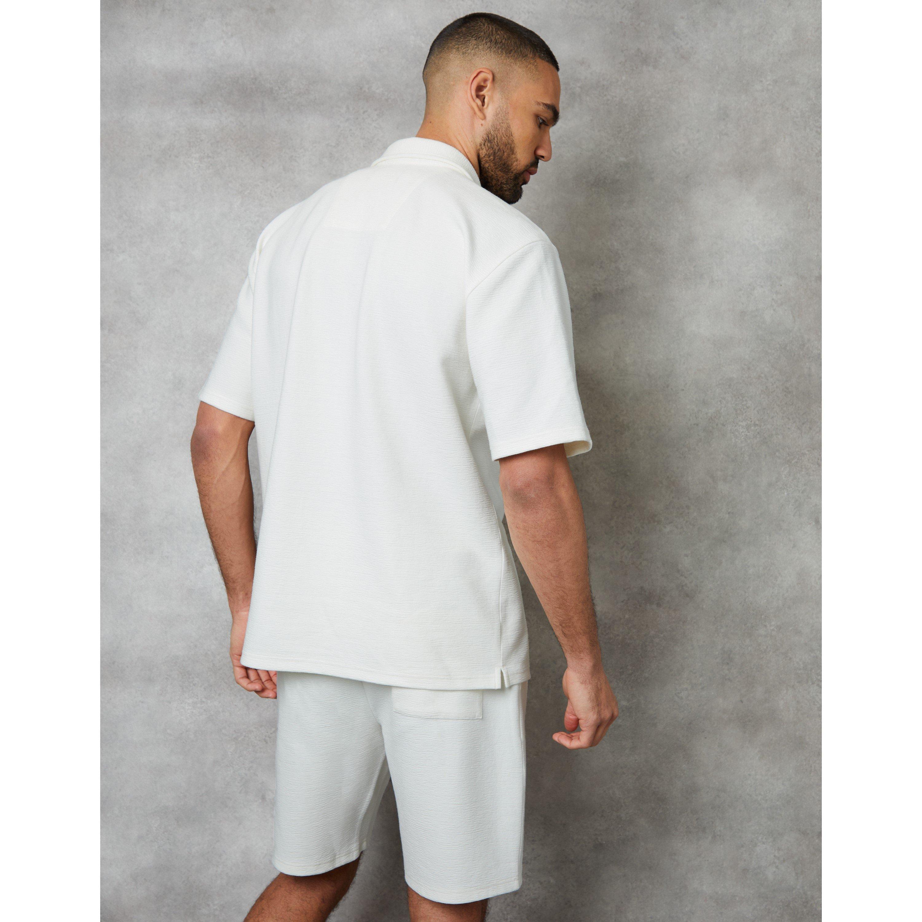 Ecru - Threadbare - Embley Short-Sleeve Patterned Shirt - 3