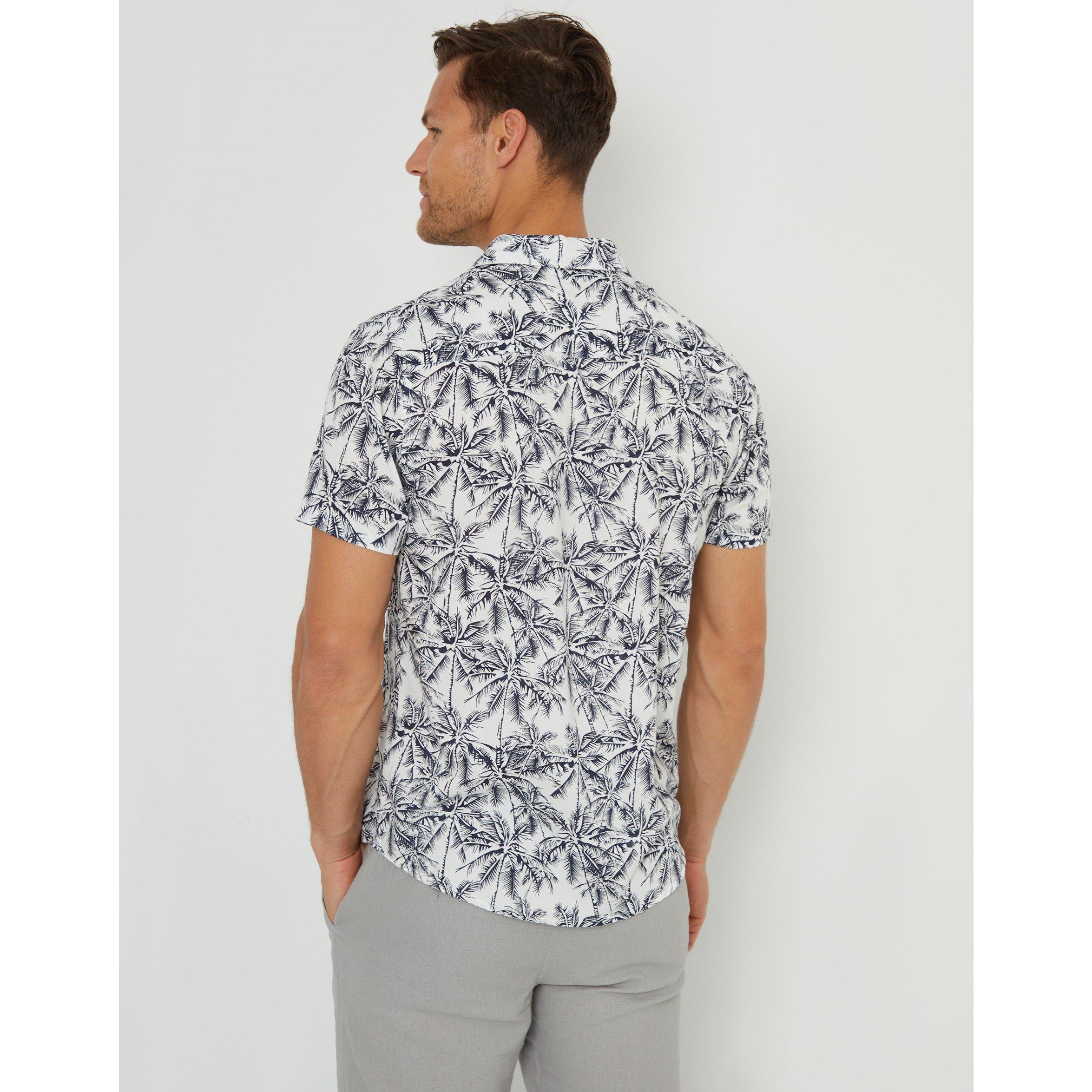 Ecru - Threadbare - Dormy Short-Sleeve Patterned Shirt - 3