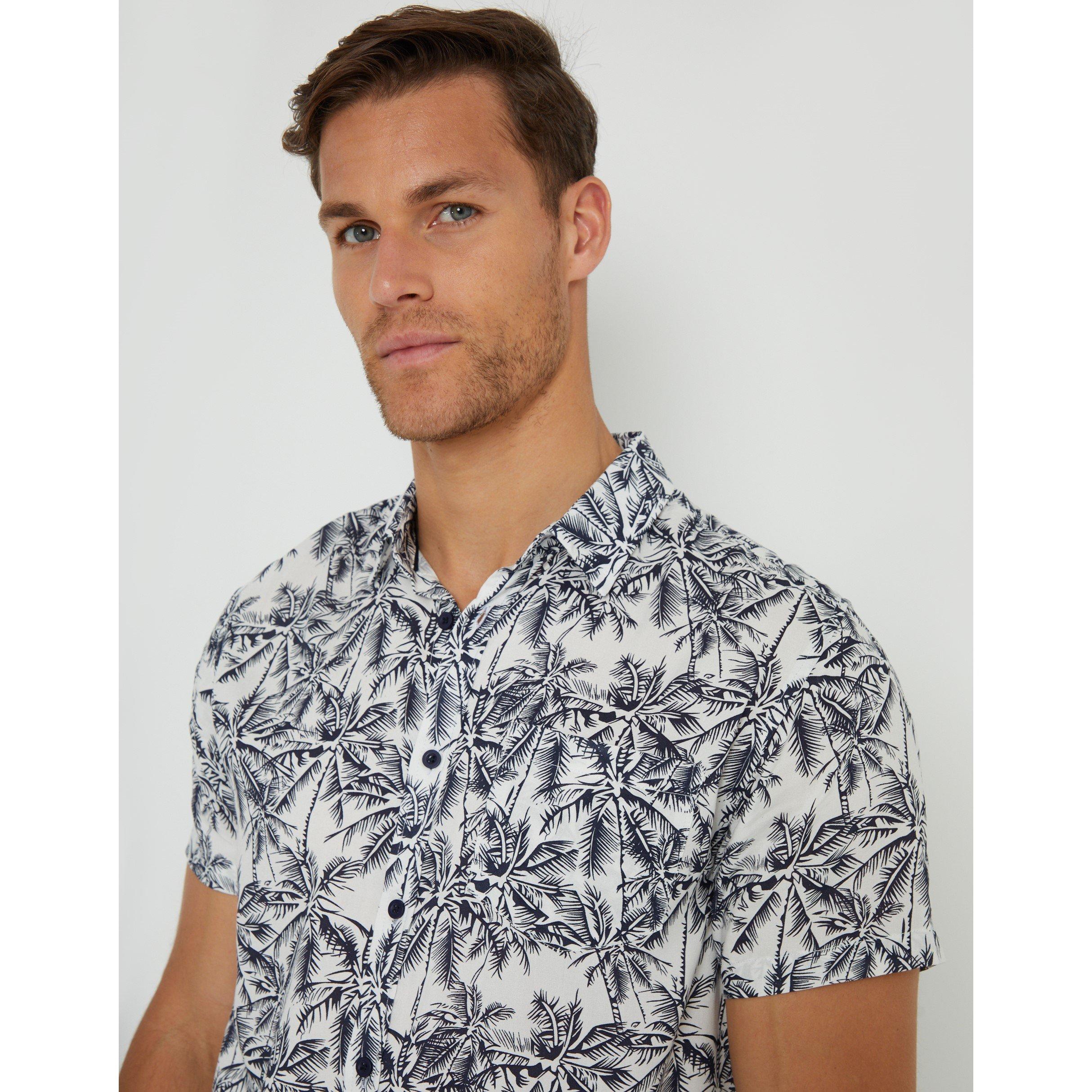 Ecru - Threadbare - Dormy Short-Sleeve Patterned Shirt - 4