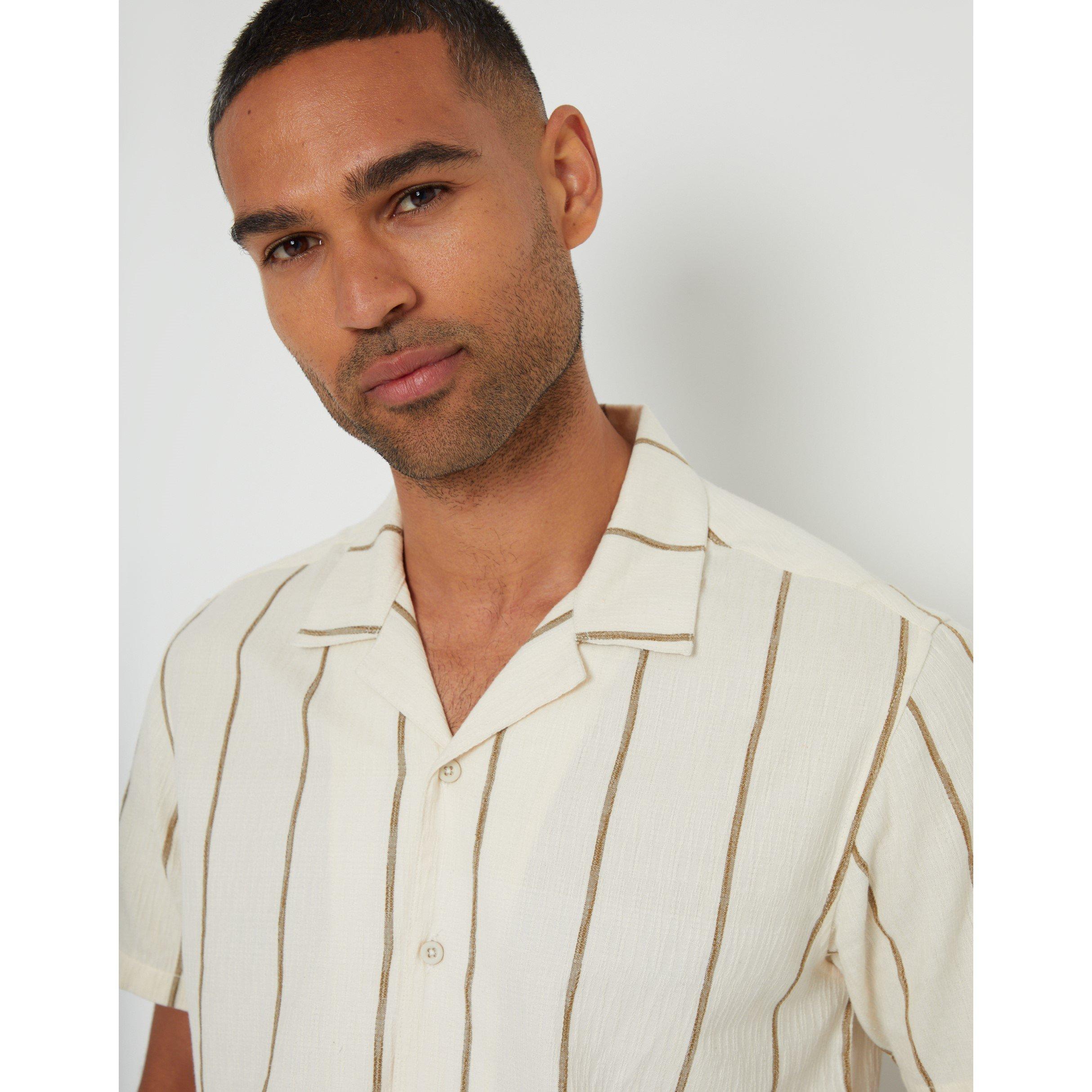 Ecru - Threadbare - Short-Sleeve Patterned Shirt - 3