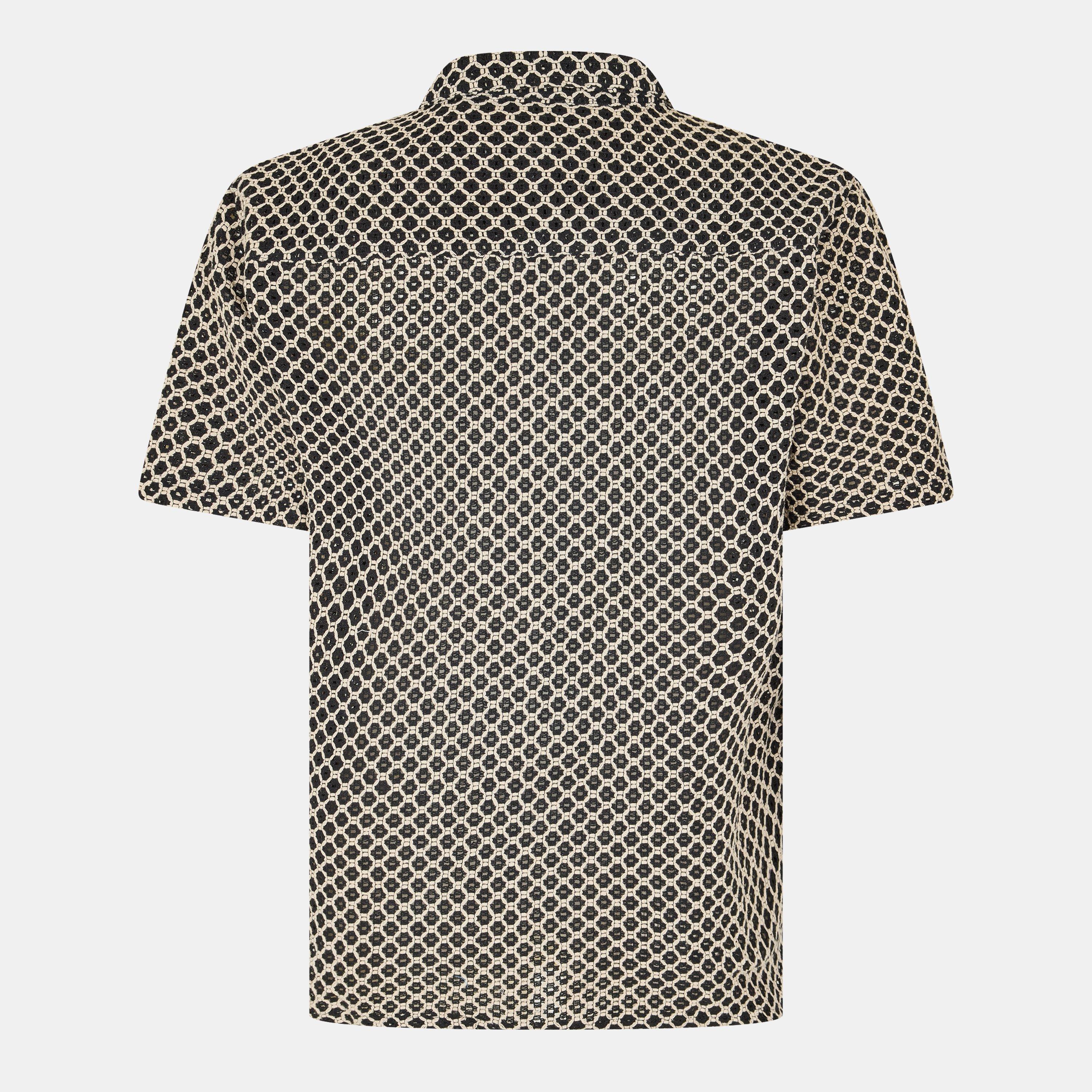 Black - Threadbare - Drumacre Short-Sleeve Patterned Shirt - 2