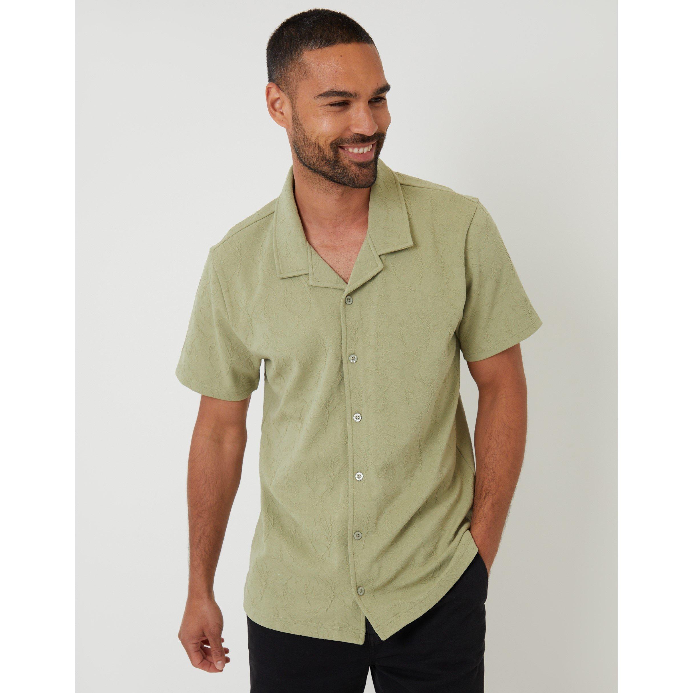 Sage - Threadbare - Men's Darvel Short-Sleeve Patterned Shirt - 1