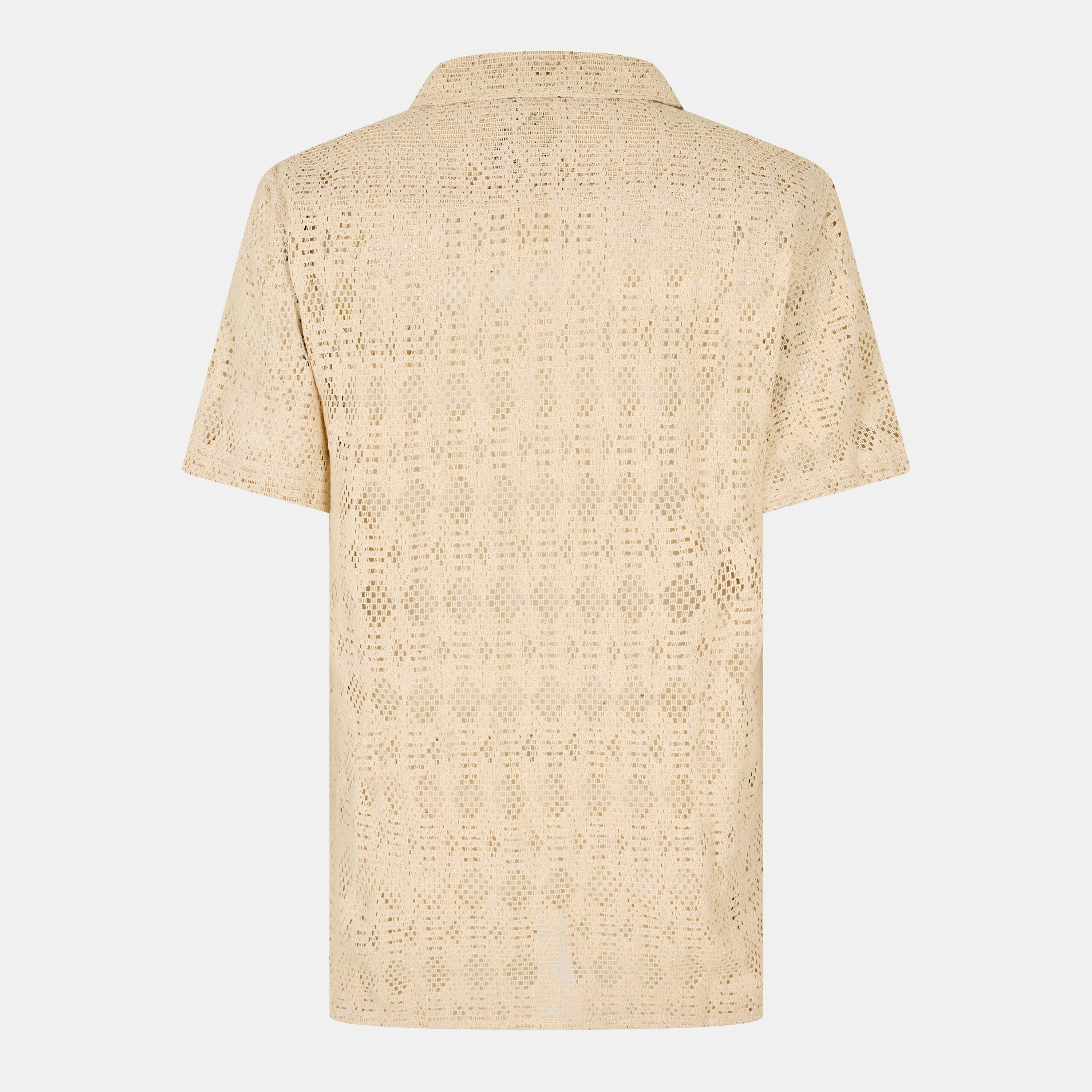 Ecru - Threadbare - Men's Short-Sleeve Patterned Shirt - 2