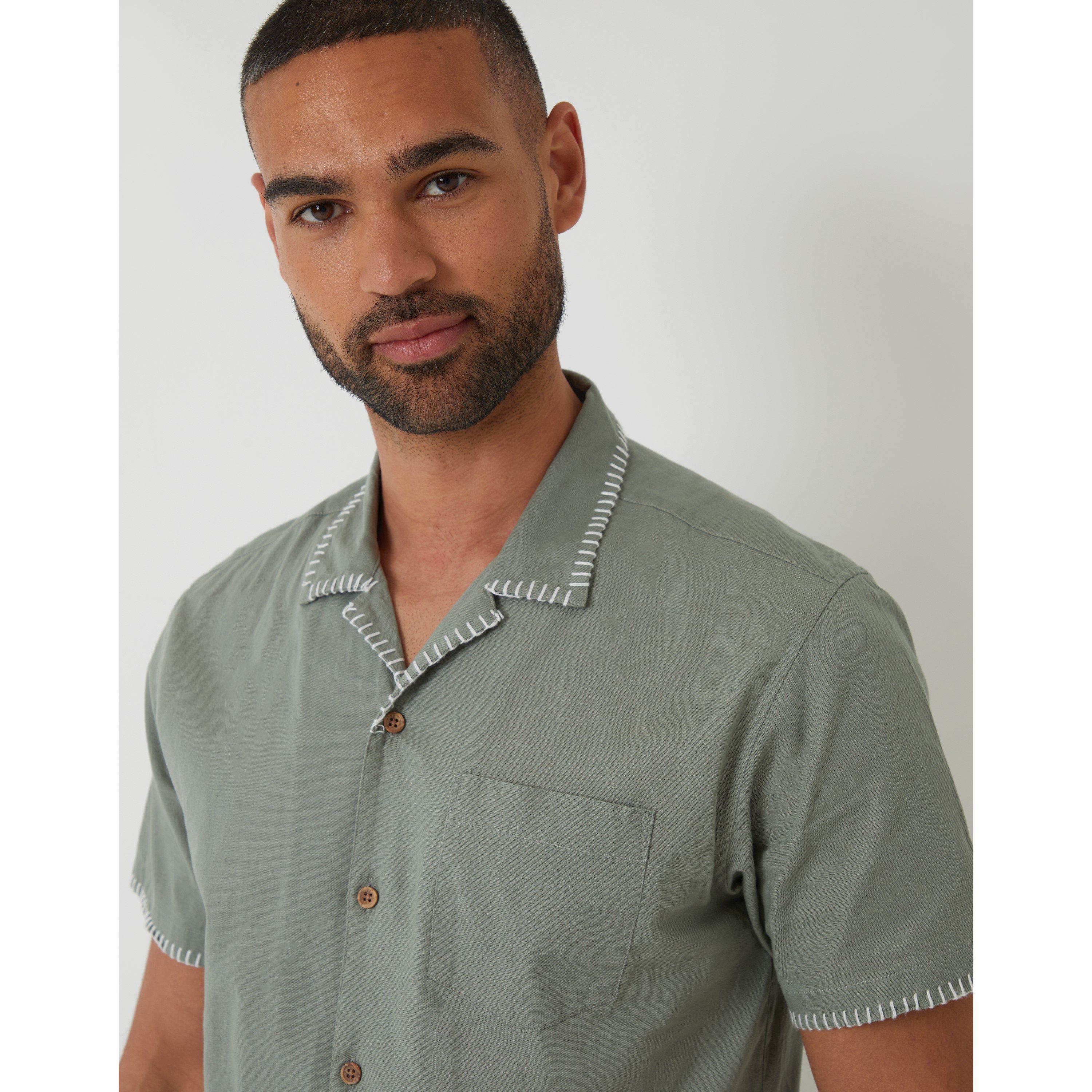 Salbei - Threadbare - Men's Burnley Short-Sleeve Patterned Shirt - 4