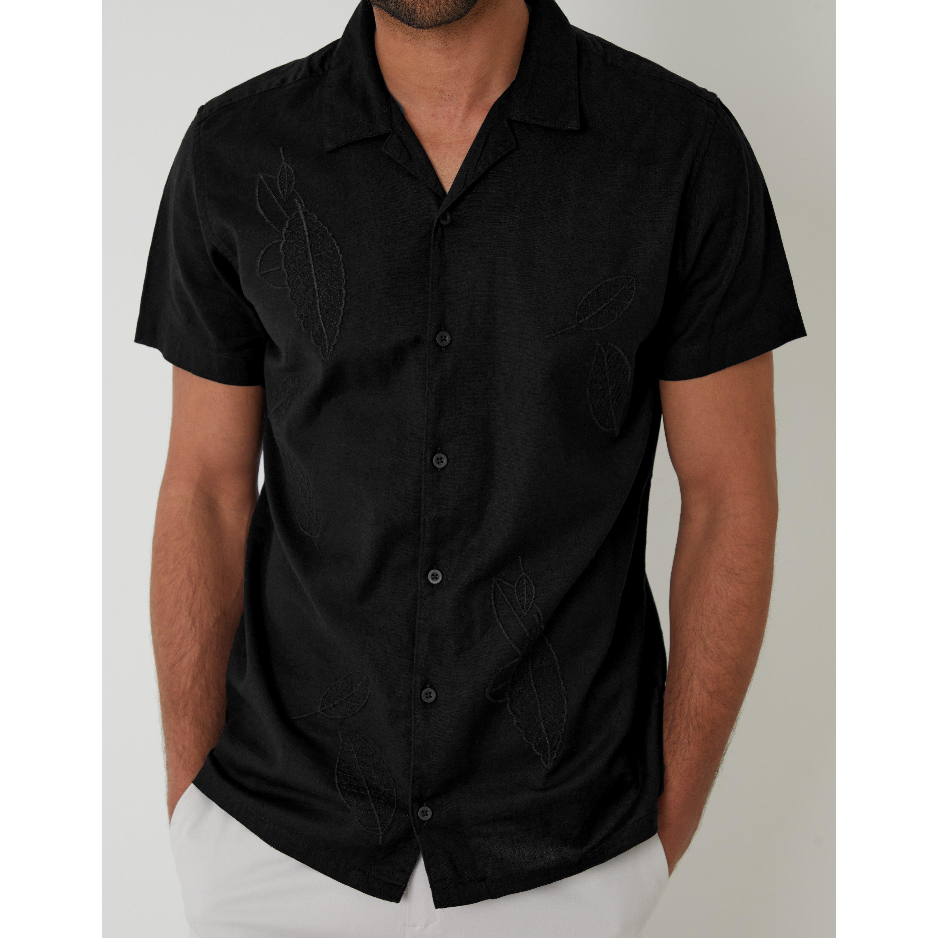 Nero - Threadbare - Men's Maples Short-Sleeve Patterned Shirt - 4