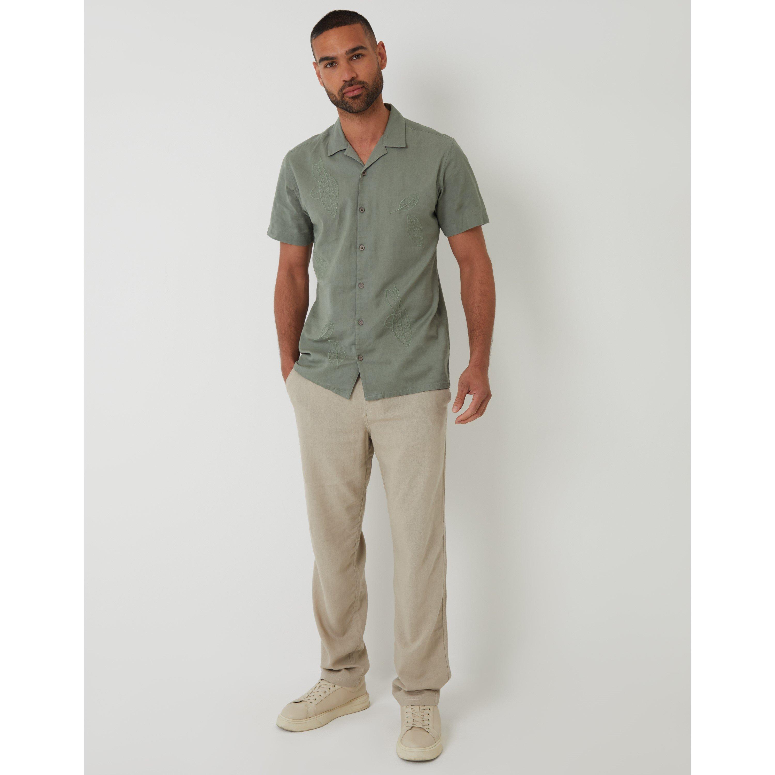 Sage - Threadbare - Maples Short-Sleeve Patterned Shirt - 2
