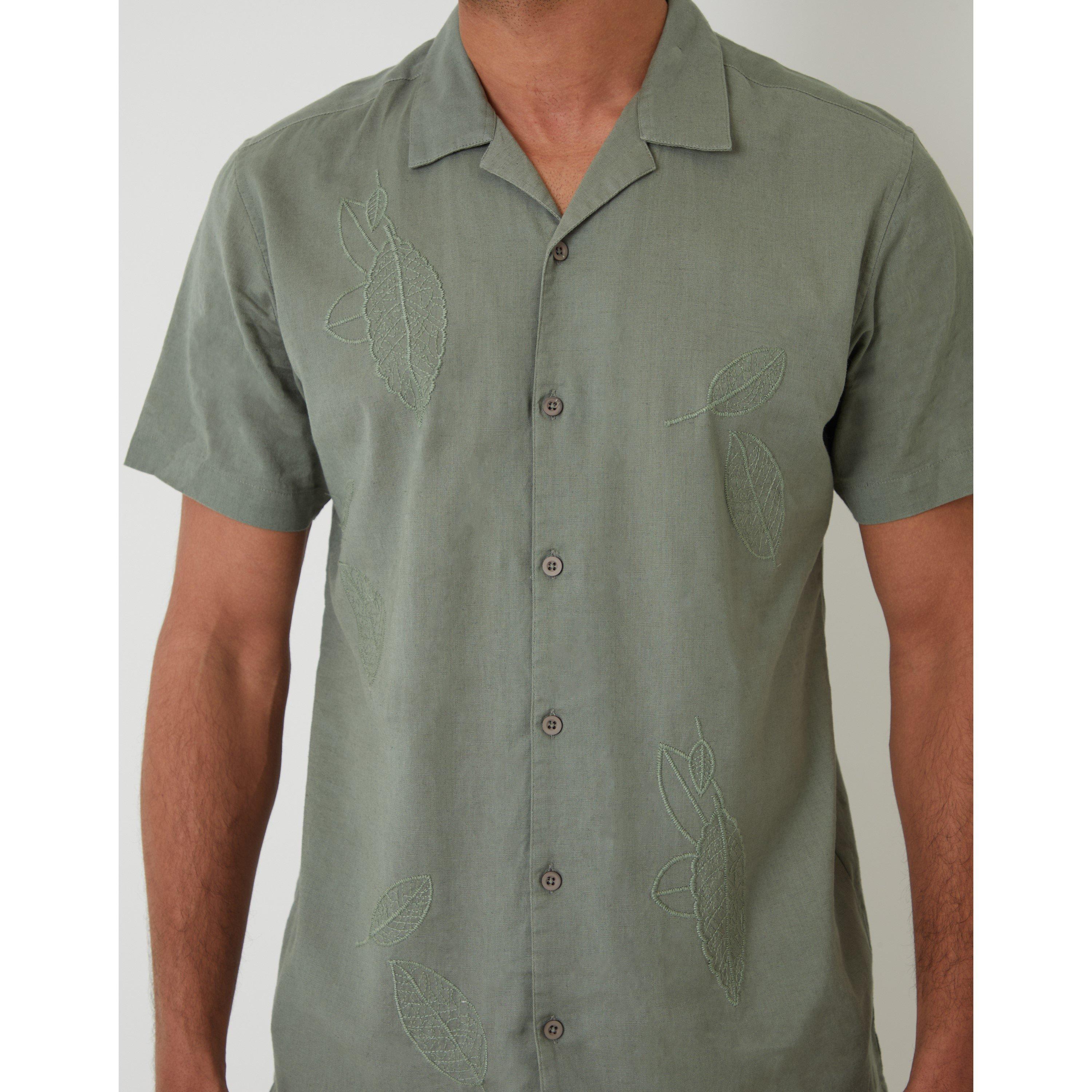 Sage - Threadbare - Maples Short-Sleeve Patterned Shirt - 4