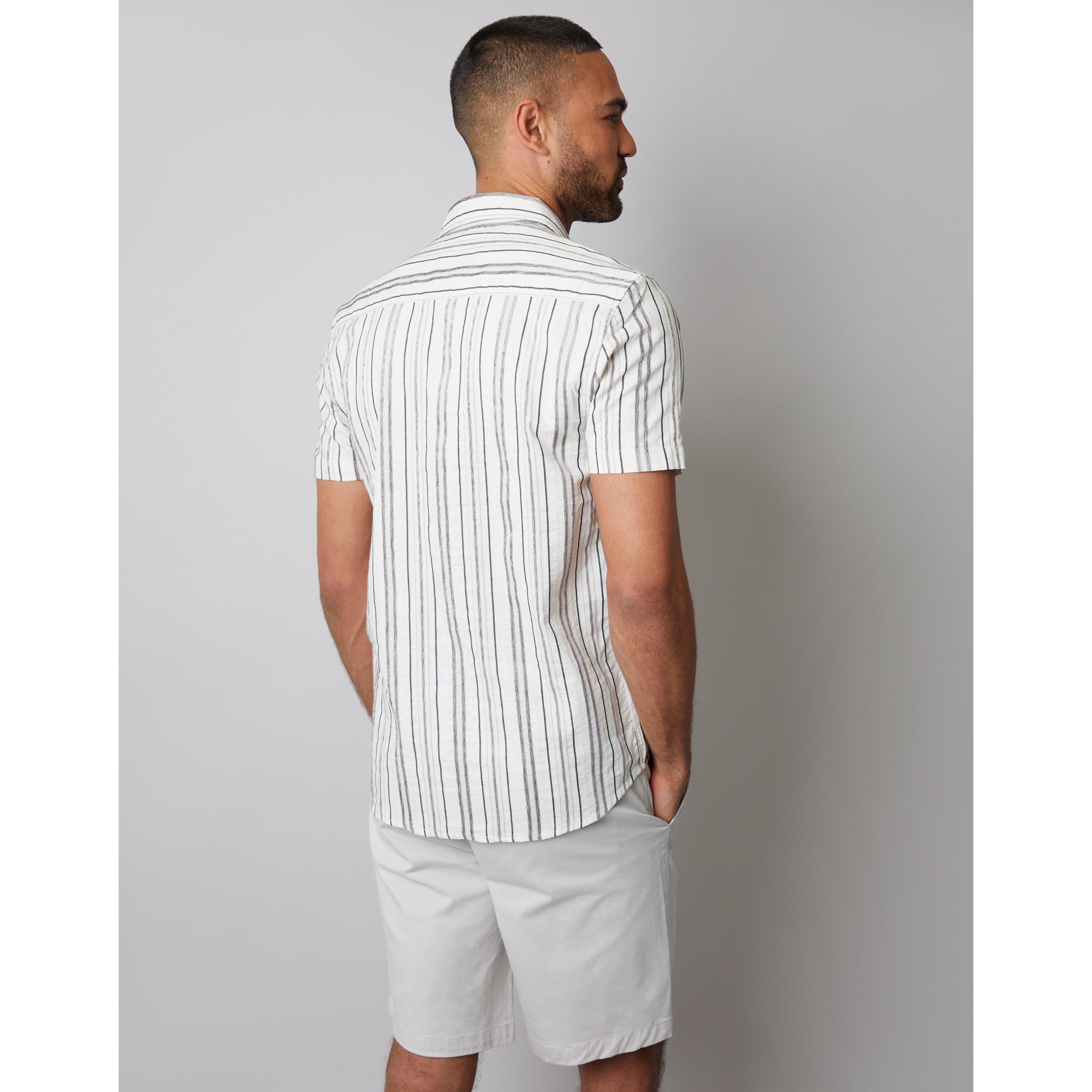 Crema - Threadbare - Brownhill Short-Sleeve Patterned Shirt - 3