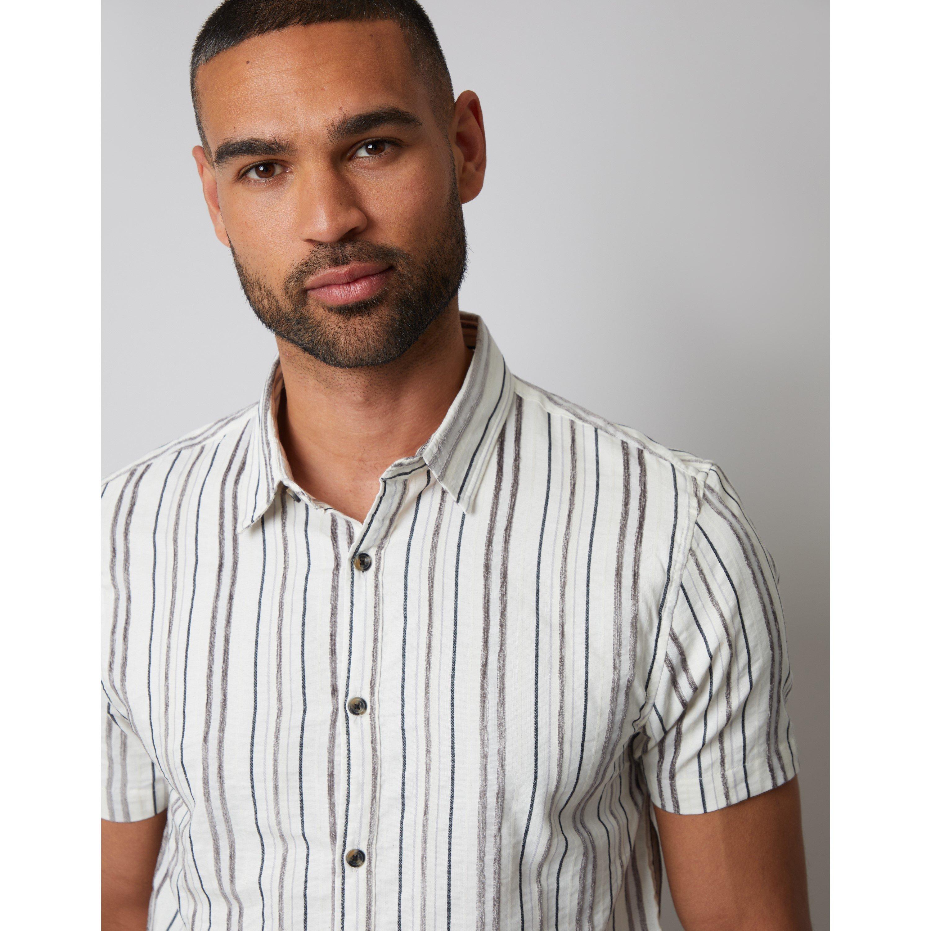 Crema - Threadbare - Brownhill Short-Sleeve Patterned Shirt - 4