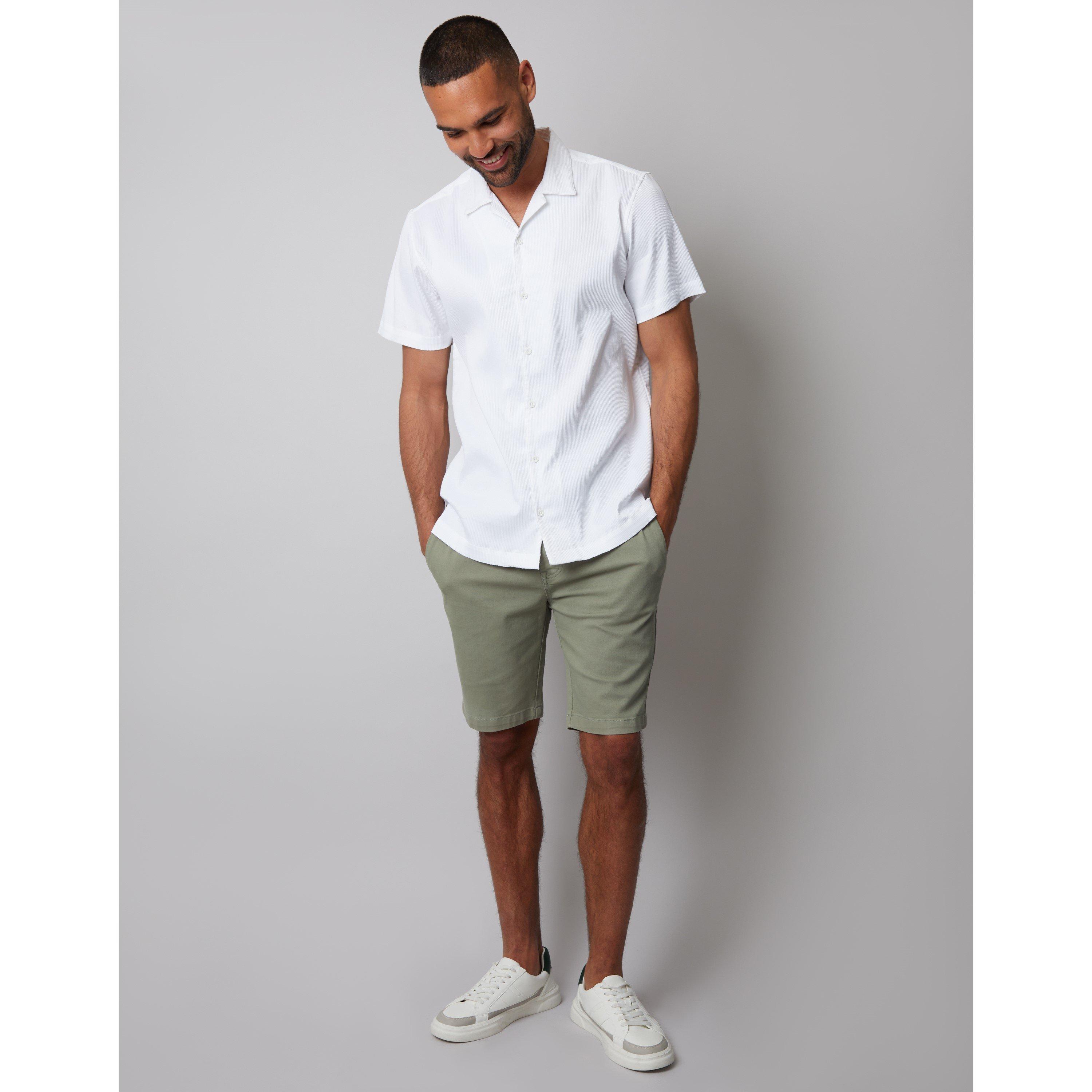 White - Threadbare - TB Birger Short-Sleeve Patterned Shirt - 2