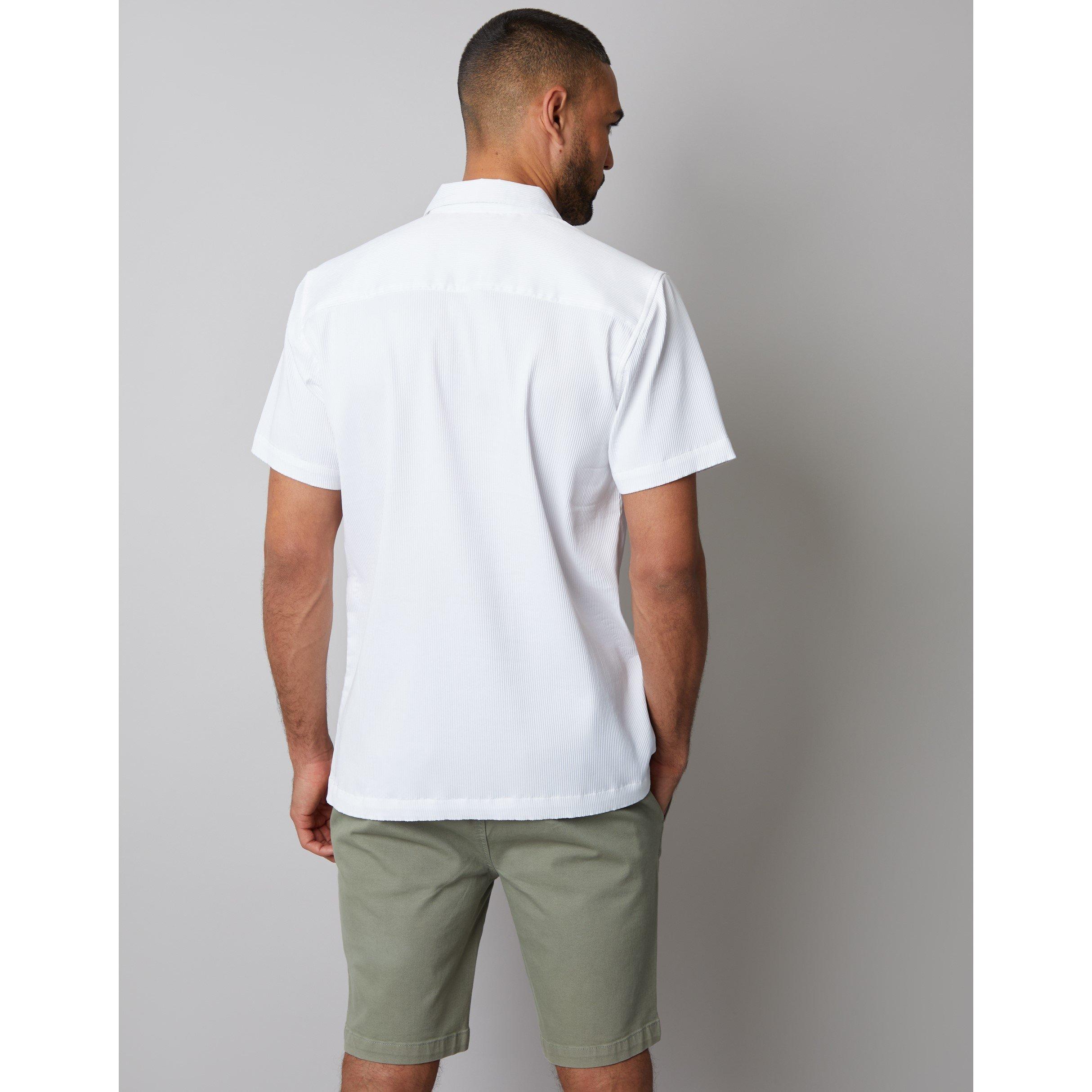 White - Threadbare - TB Birger Short-Sleeve Patterned Shirt - 3