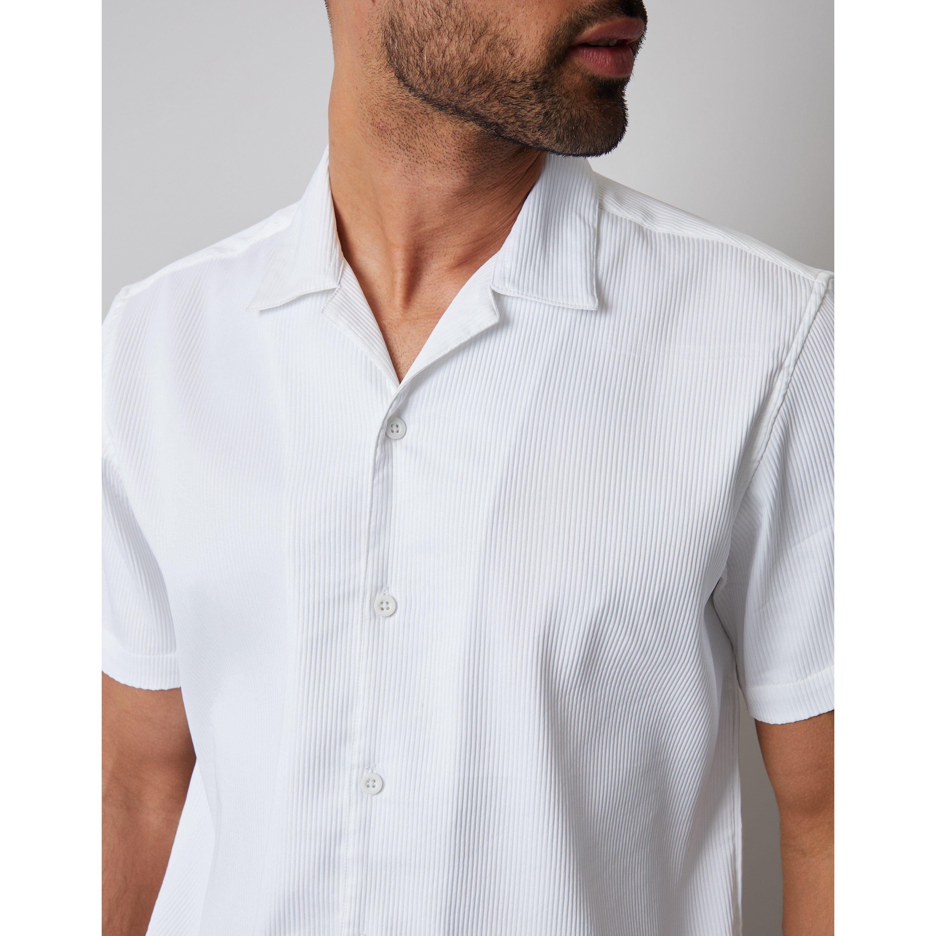 White - Threadbare - TB Birger Short-Sleeve Patterned Shirt - 4