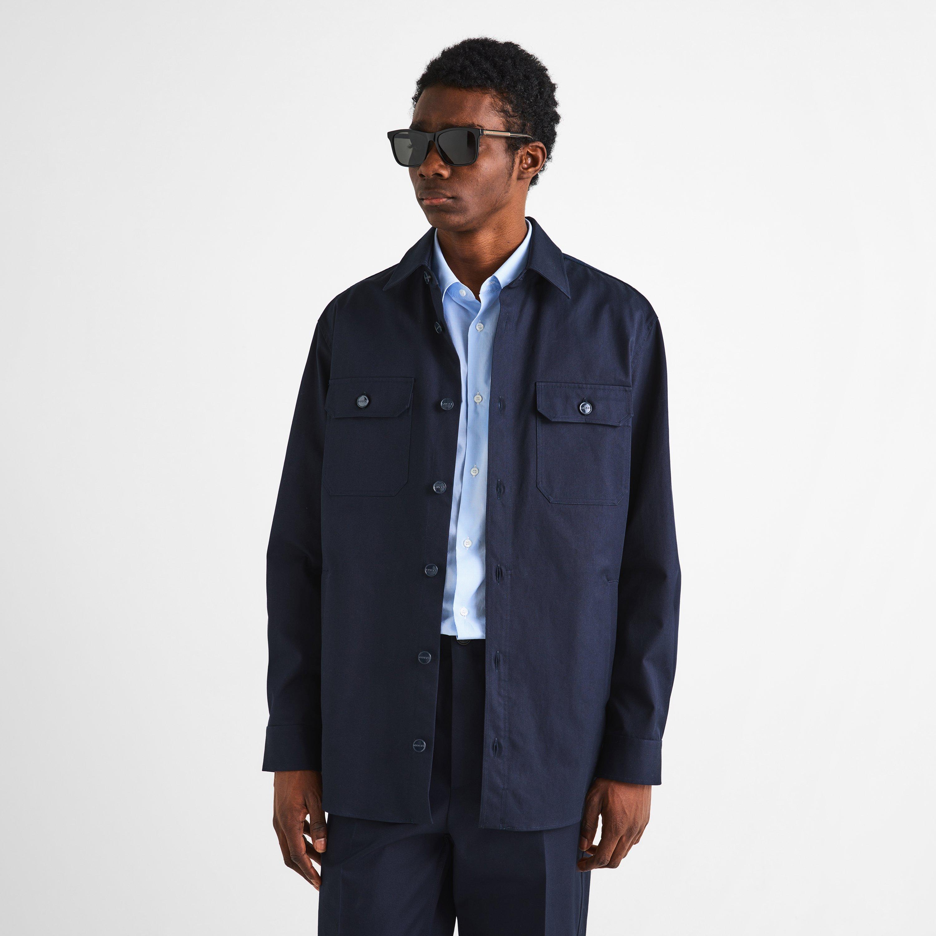 Ink - Gucci - Men's Twill Long Sleeve Shirt - 3