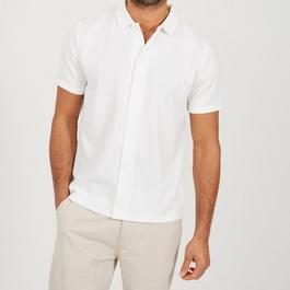 Brave Soul Short Sleeve Mens Button Up Textured Shirt