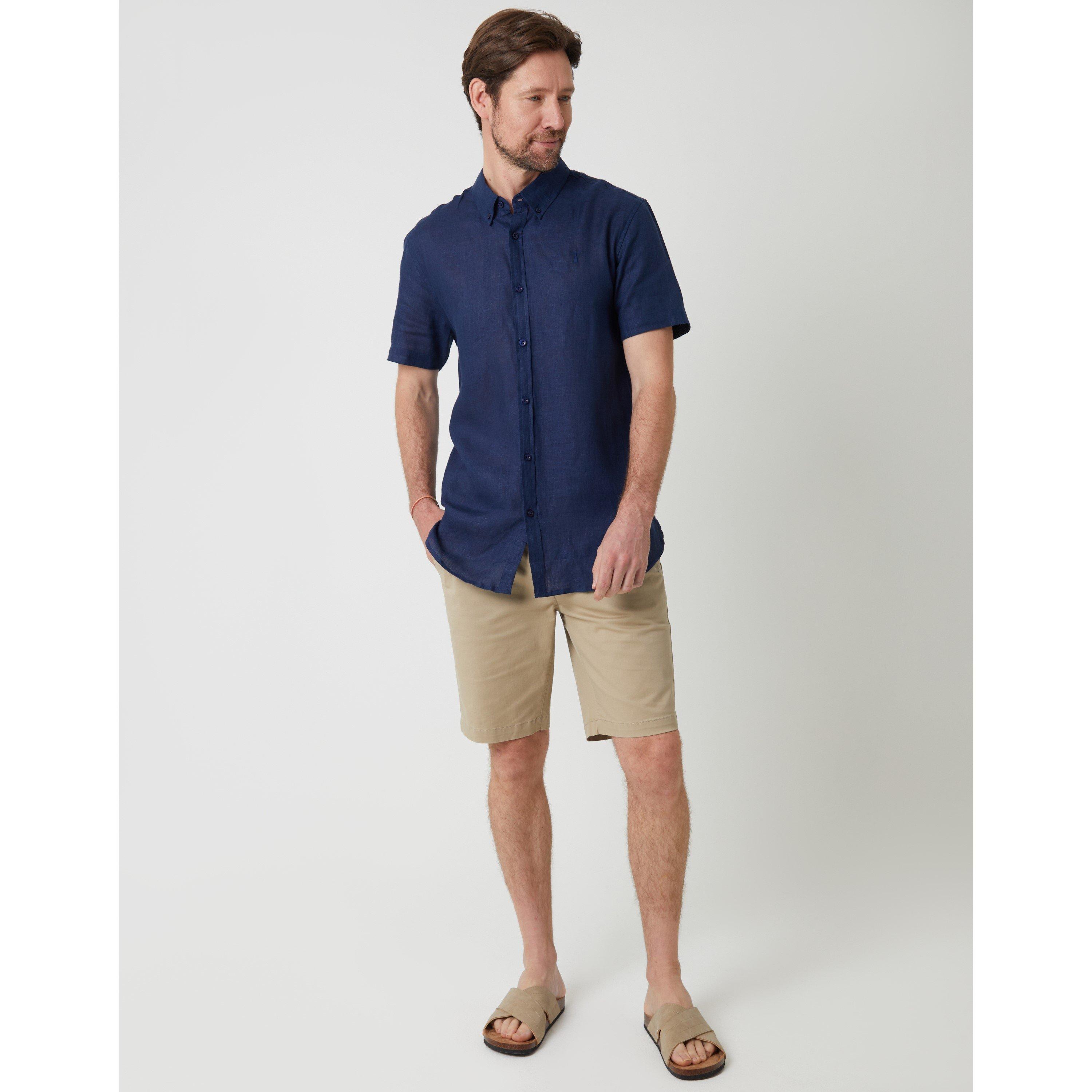 Navy - Saltwell - Saltwel Short-Sleeve Oxford Shirt - 2