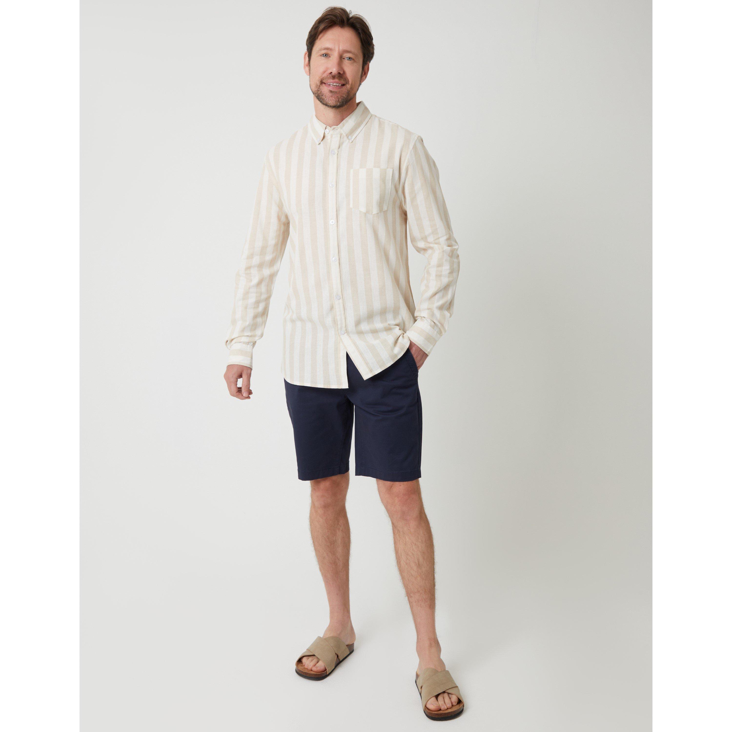 Stone/Ecru - Saltwell - Saltwel Long-Sleeve Oxford Shirt - 2