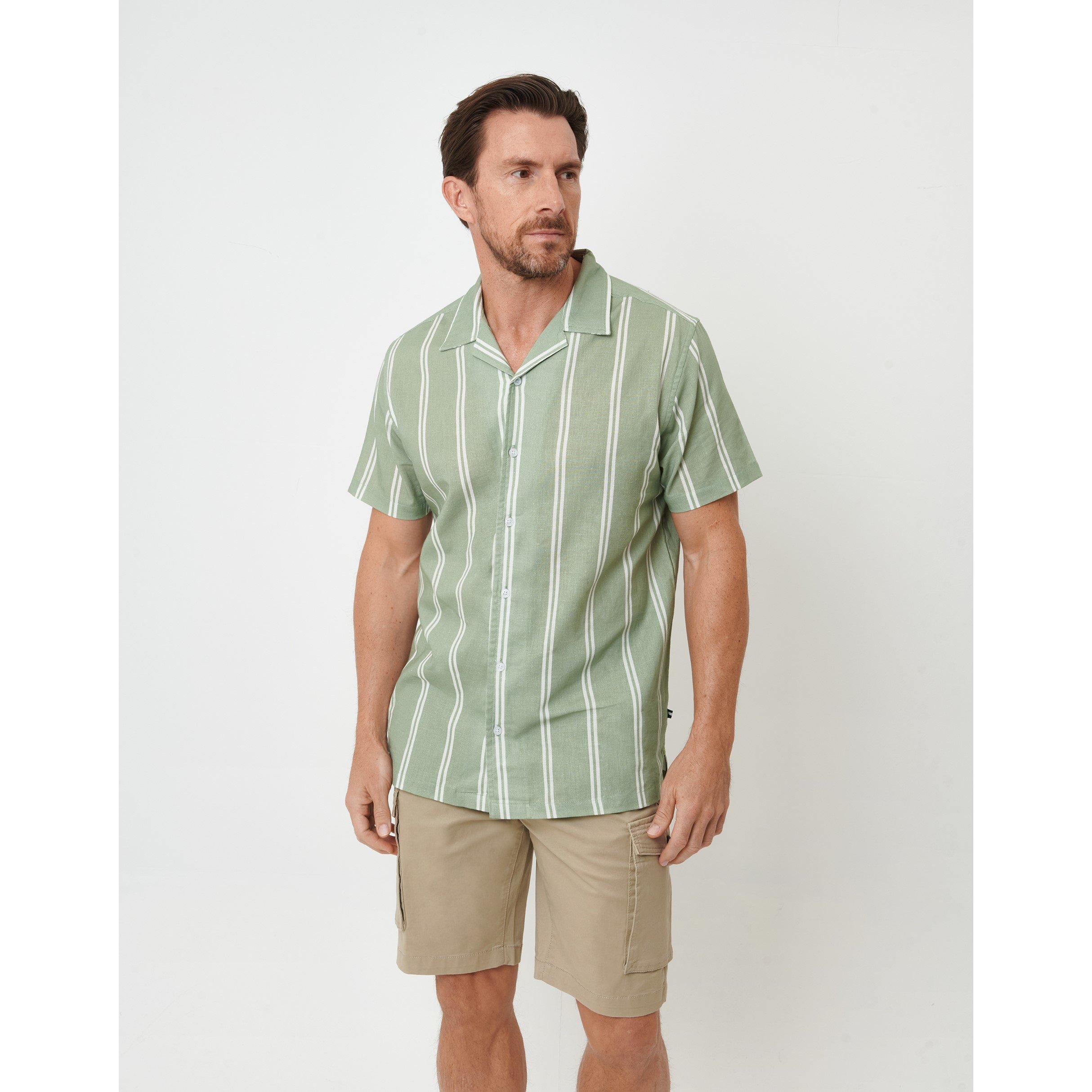 Saltwell Men's Short-Sleeve Oxford Shirt - Sage Green - X Large