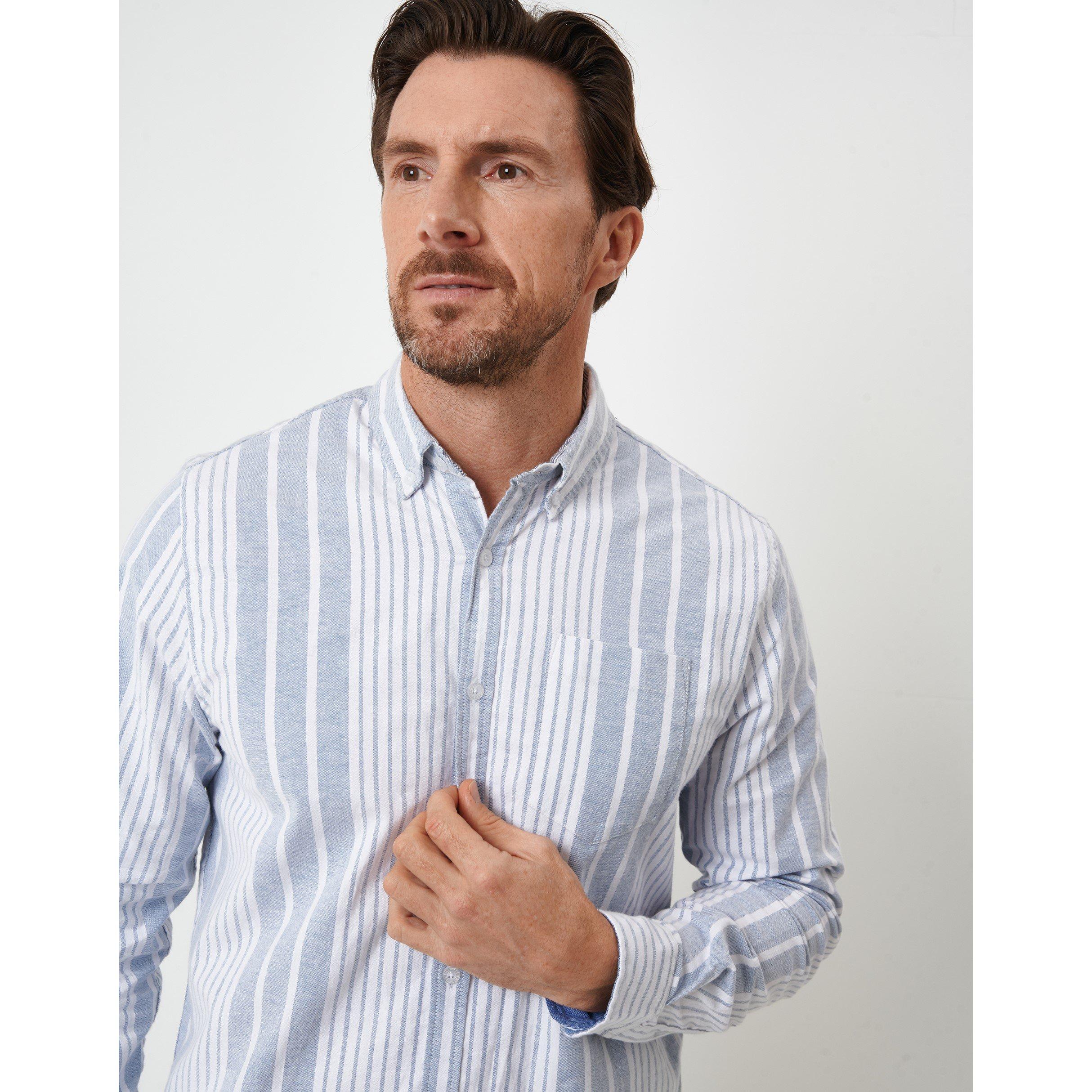 Righe blu - Saltwell - Saltwel Long-Sleeve Oxford Shirt - 4