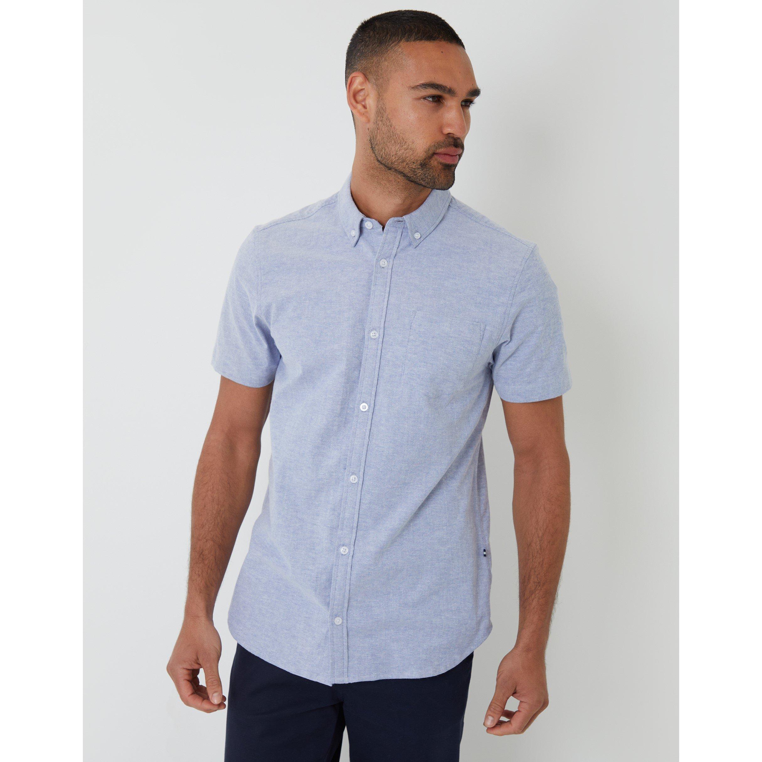 Saltwell Men's Short-Sleeve Oxford Shirt - Denim - Small