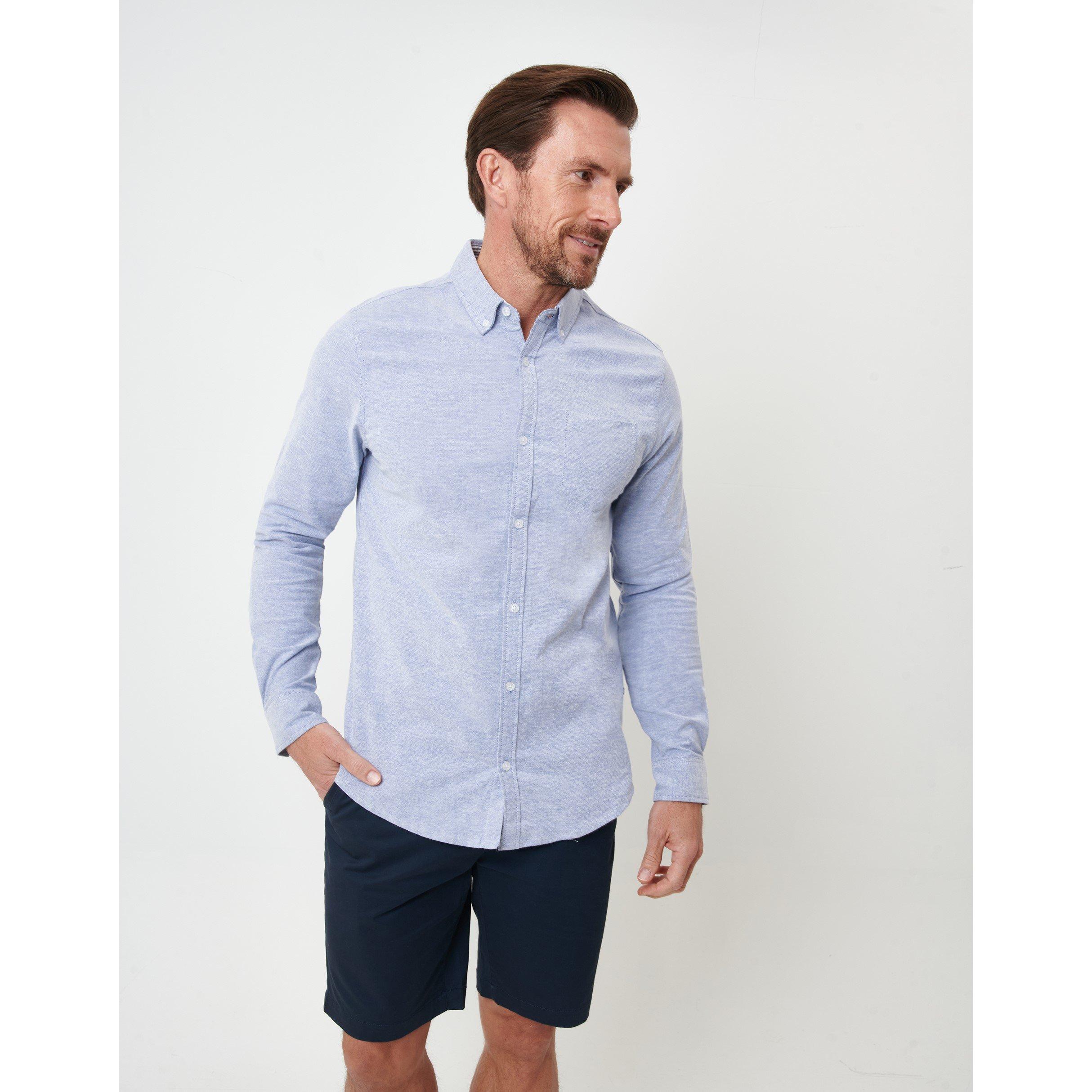 Saltwell Men's Long-Sleeve Oxford Shirt - Denim - Large