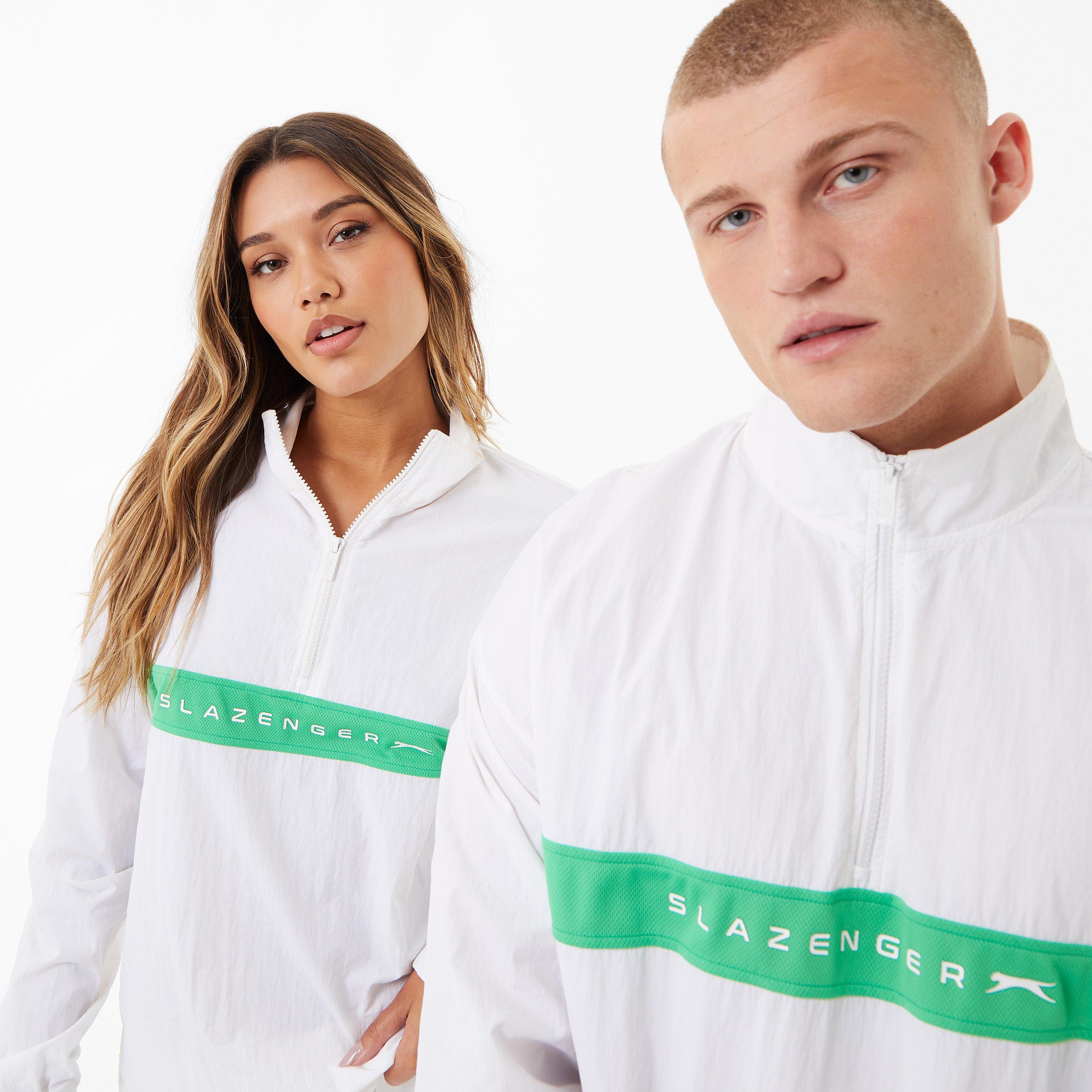 White - Slazenger - ft. Aitch Contrast Half Zip Track TOP - 3