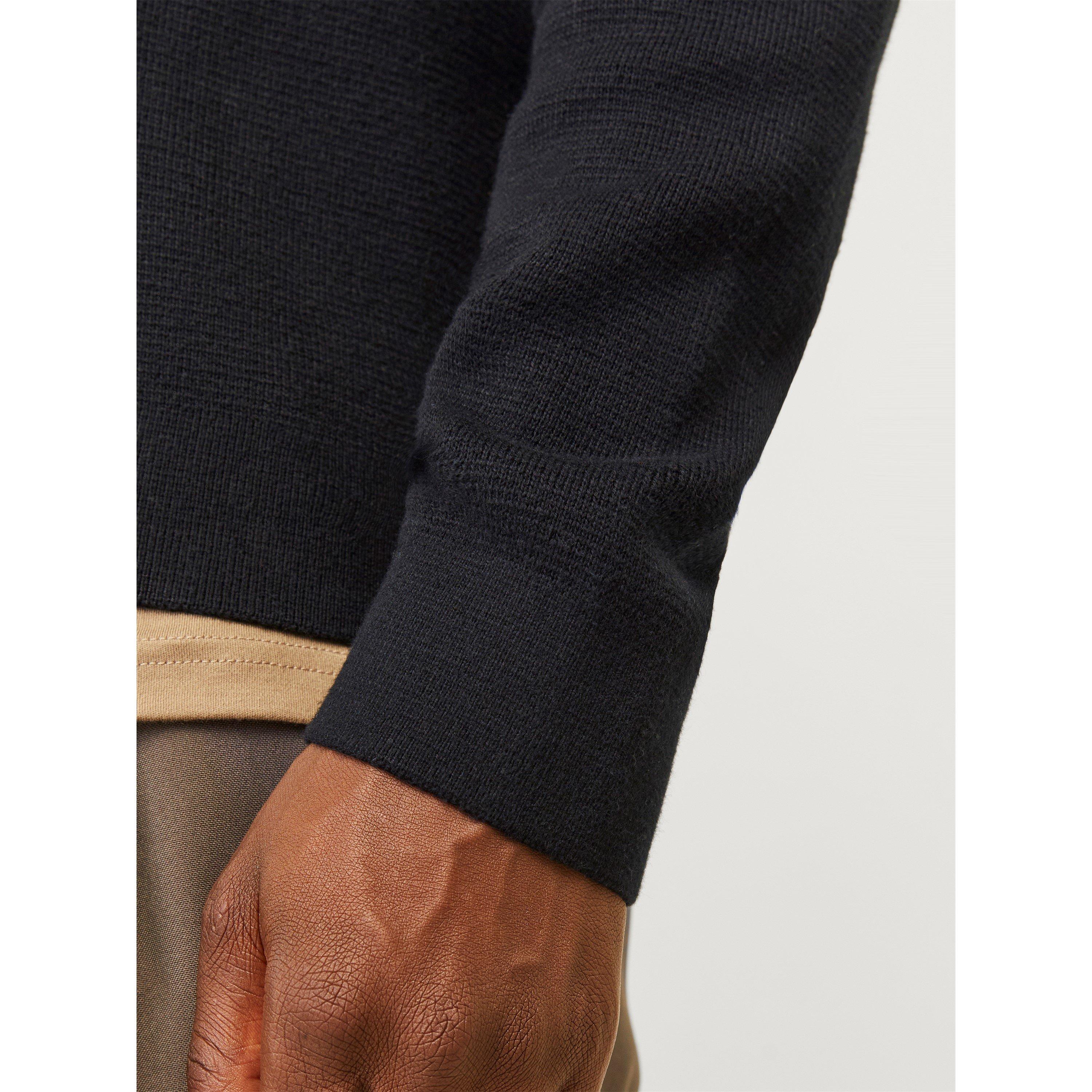 Black - Jack and Jones - Stitch Knitted Full-Zip Fleece Fabric - 5