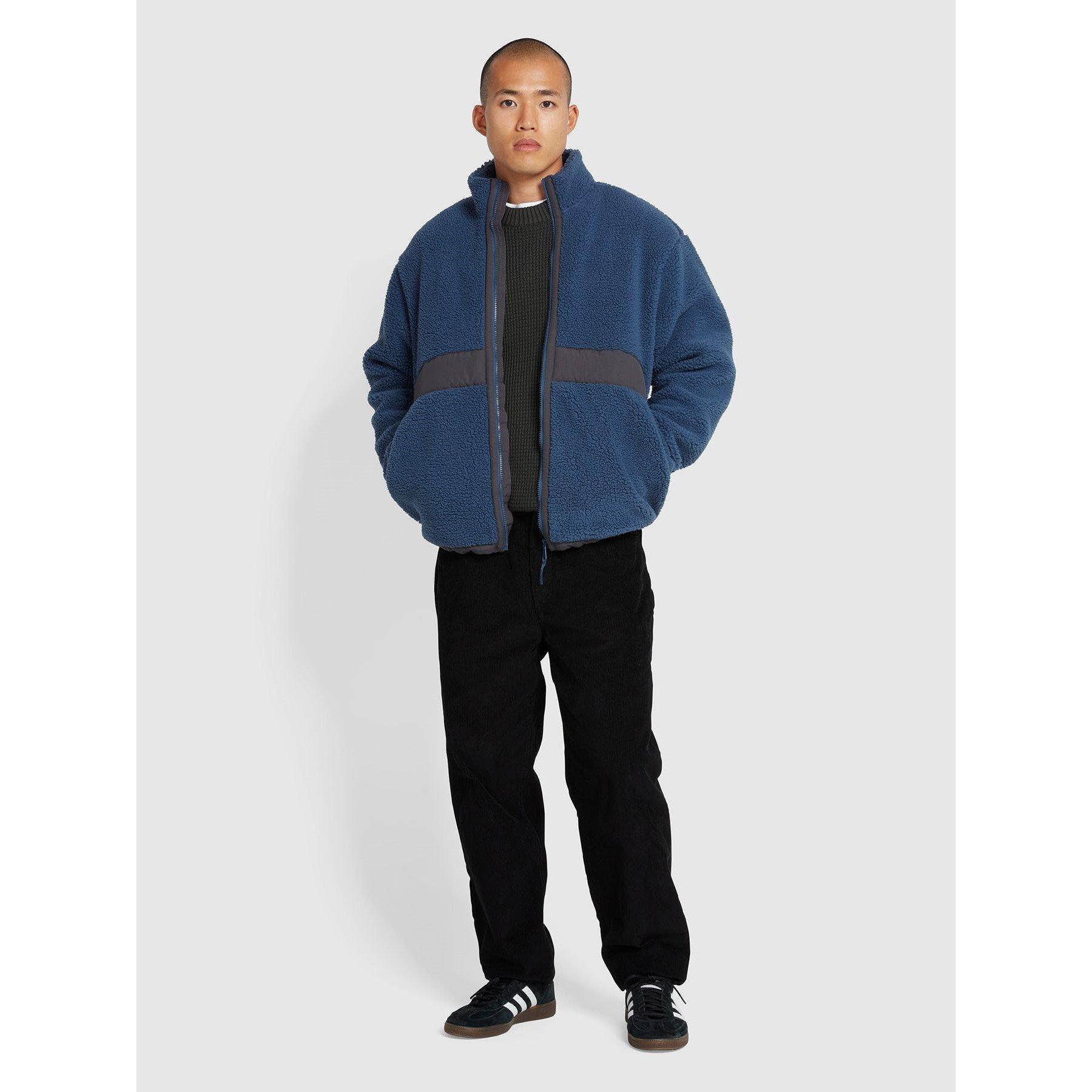 Deep Blue - Farah - Men's Elias Full-Zip Fleece Fabric - 2