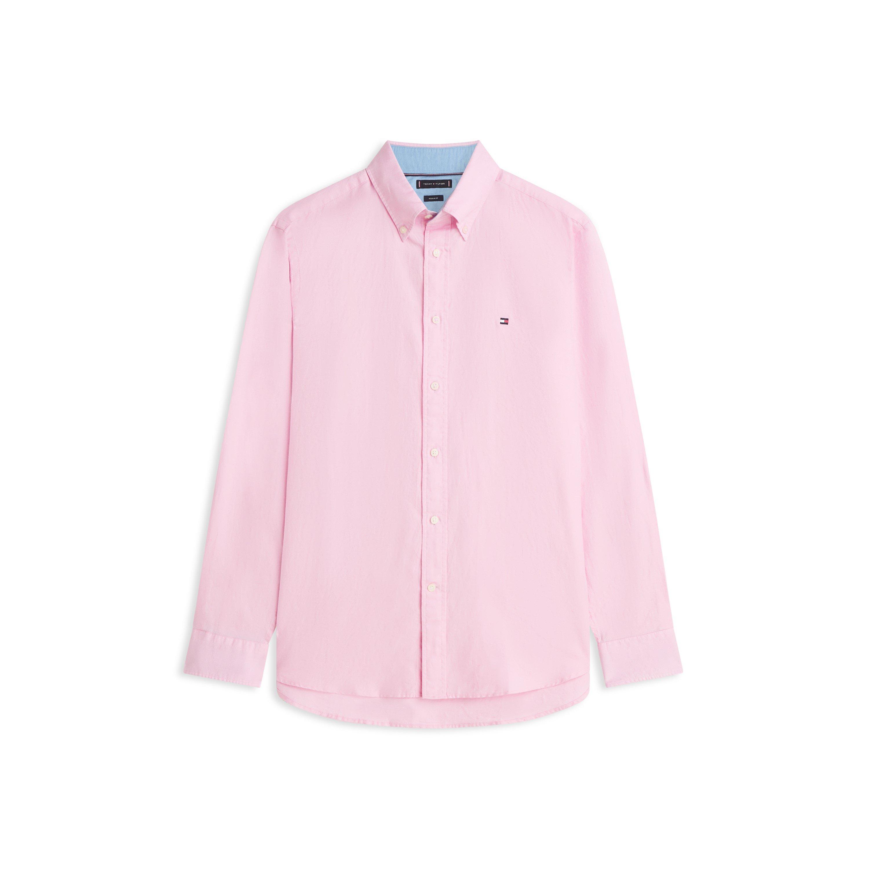 Tommy Hilfiger Men's Long Sleeve Shirt - Classic Pink - XL