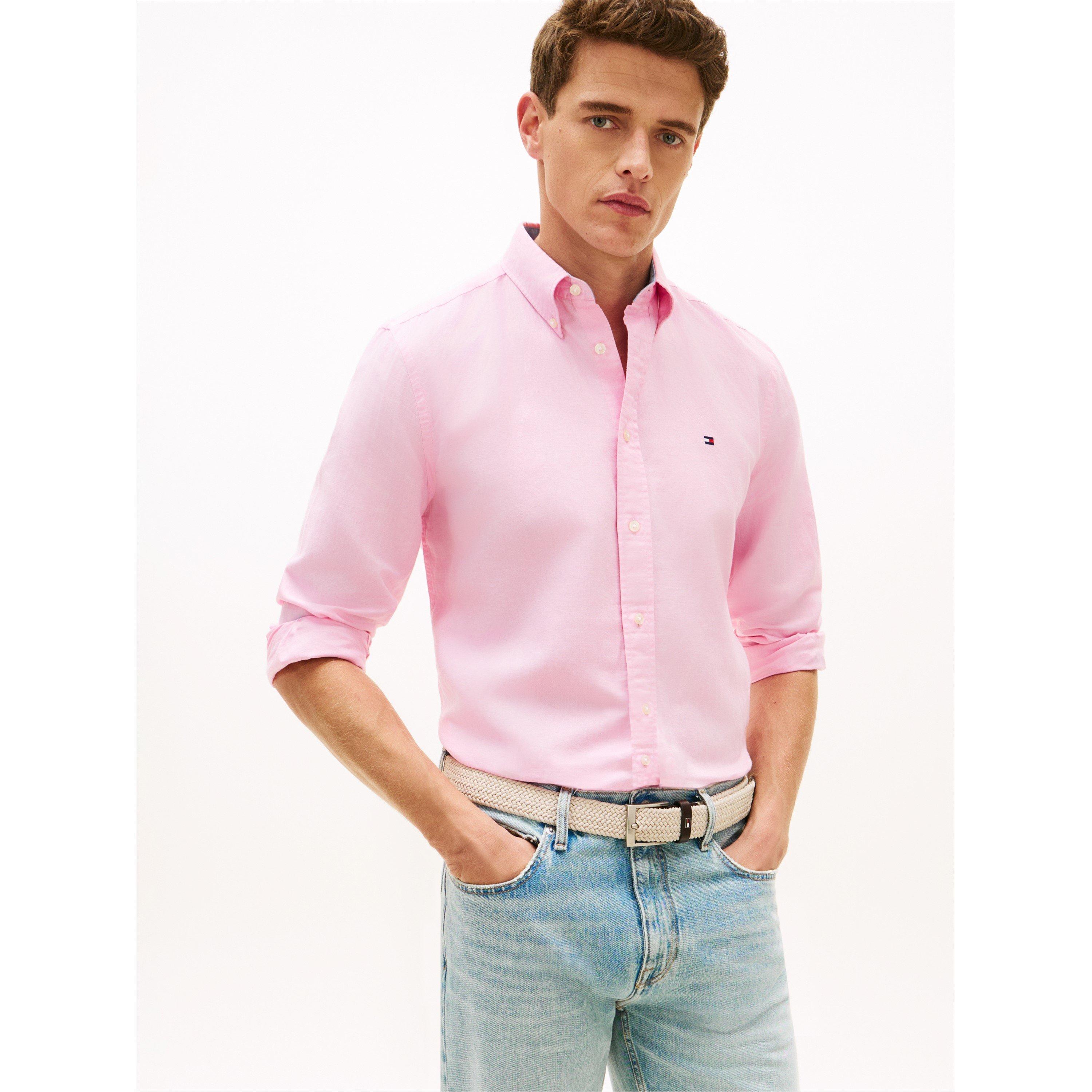 Classic Pink - Tommy Hilfiger - Men's Long Sleeve Shirt - 2