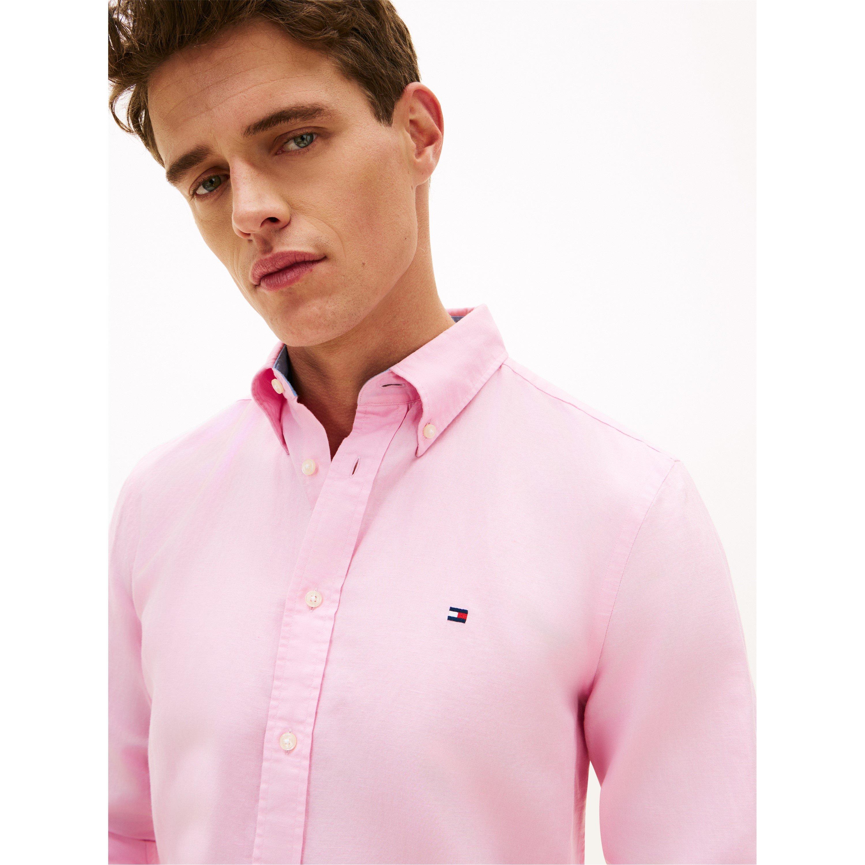 Classic Pink - Tommy Hilfiger - Men's Long Sleeve Shirt - 3