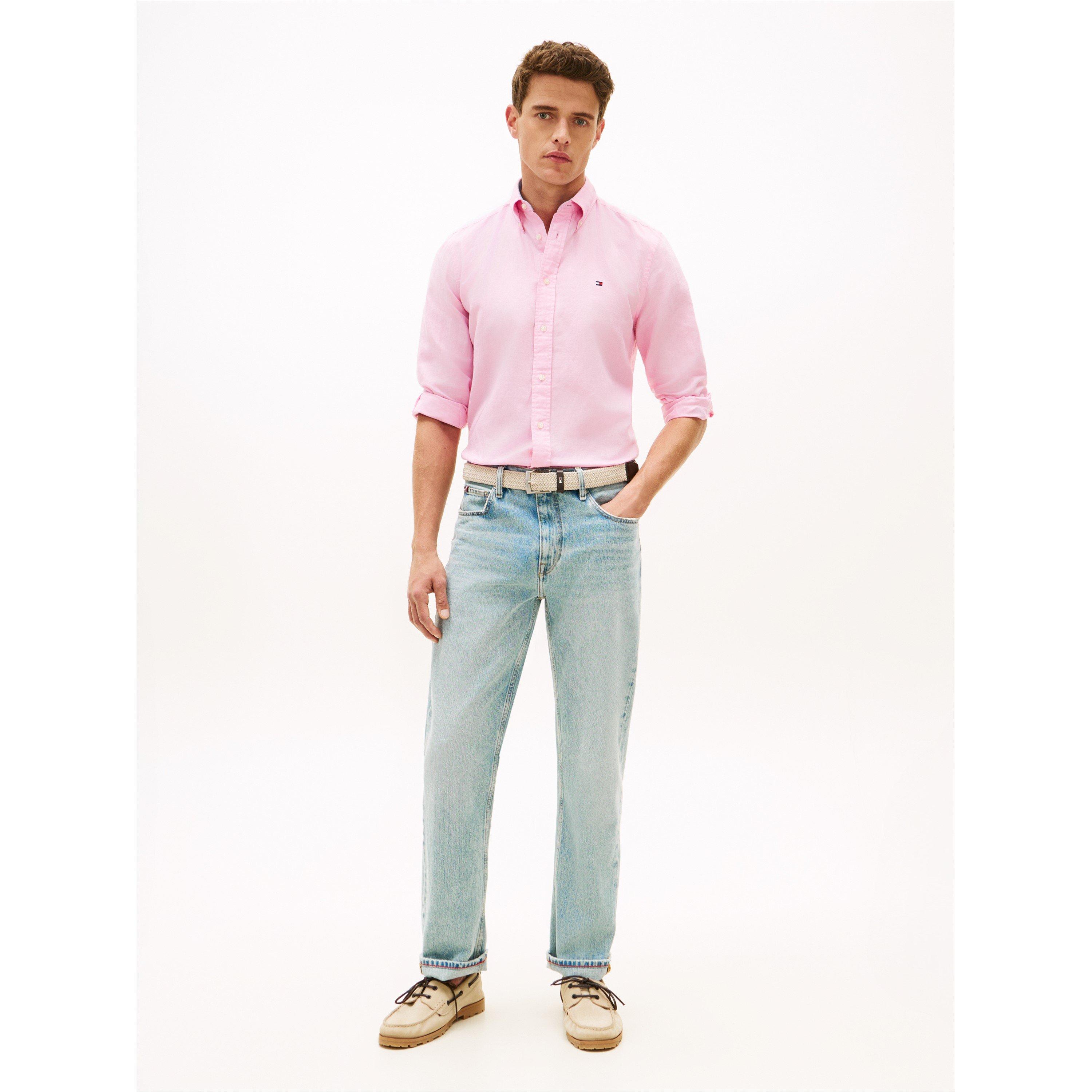 Classic Pink - Tommy Hilfiger - Men's Long Sleeve Shirt - 4