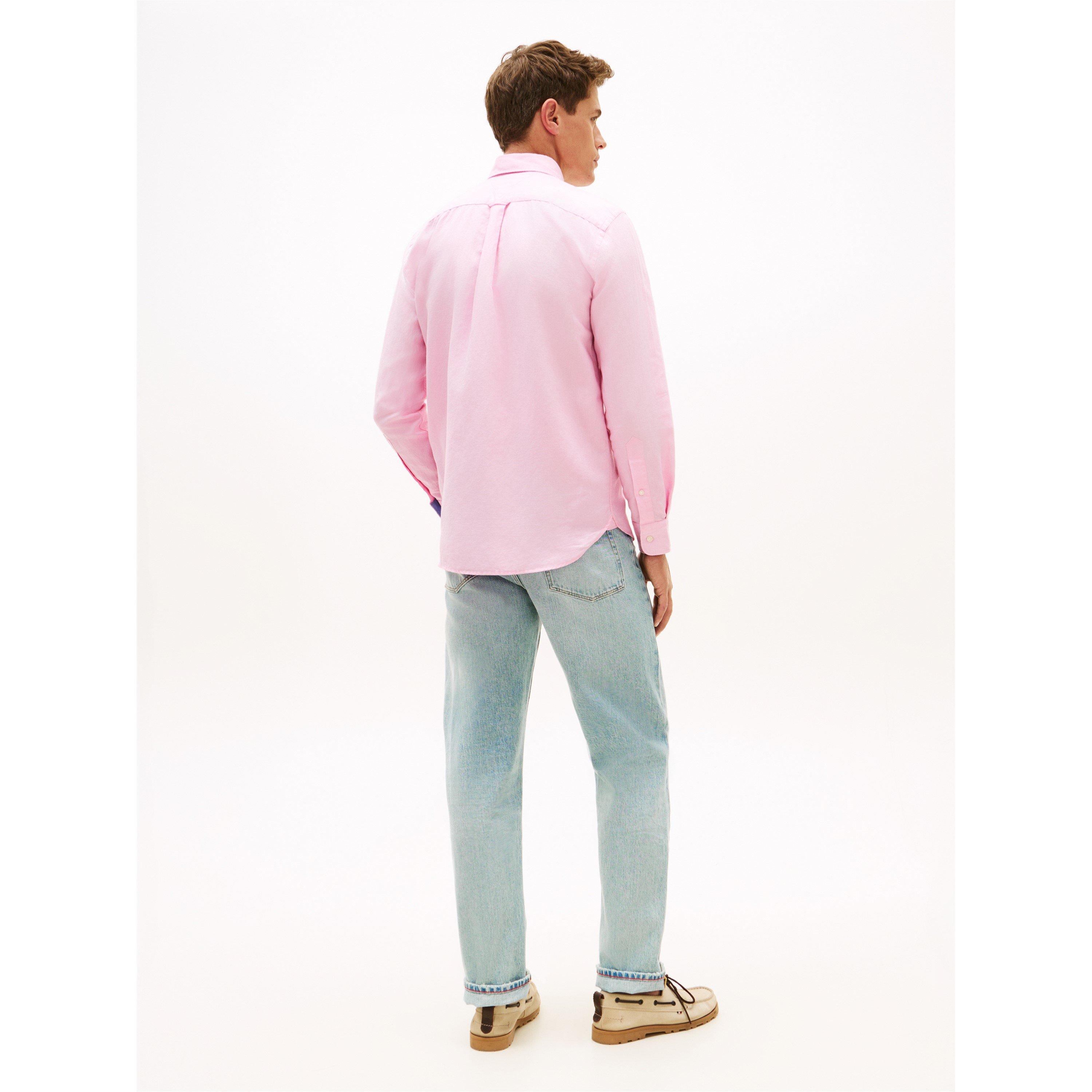 Classic Pink - Tommy Hilfiger - Men's Long Sleeve Shirt - 5