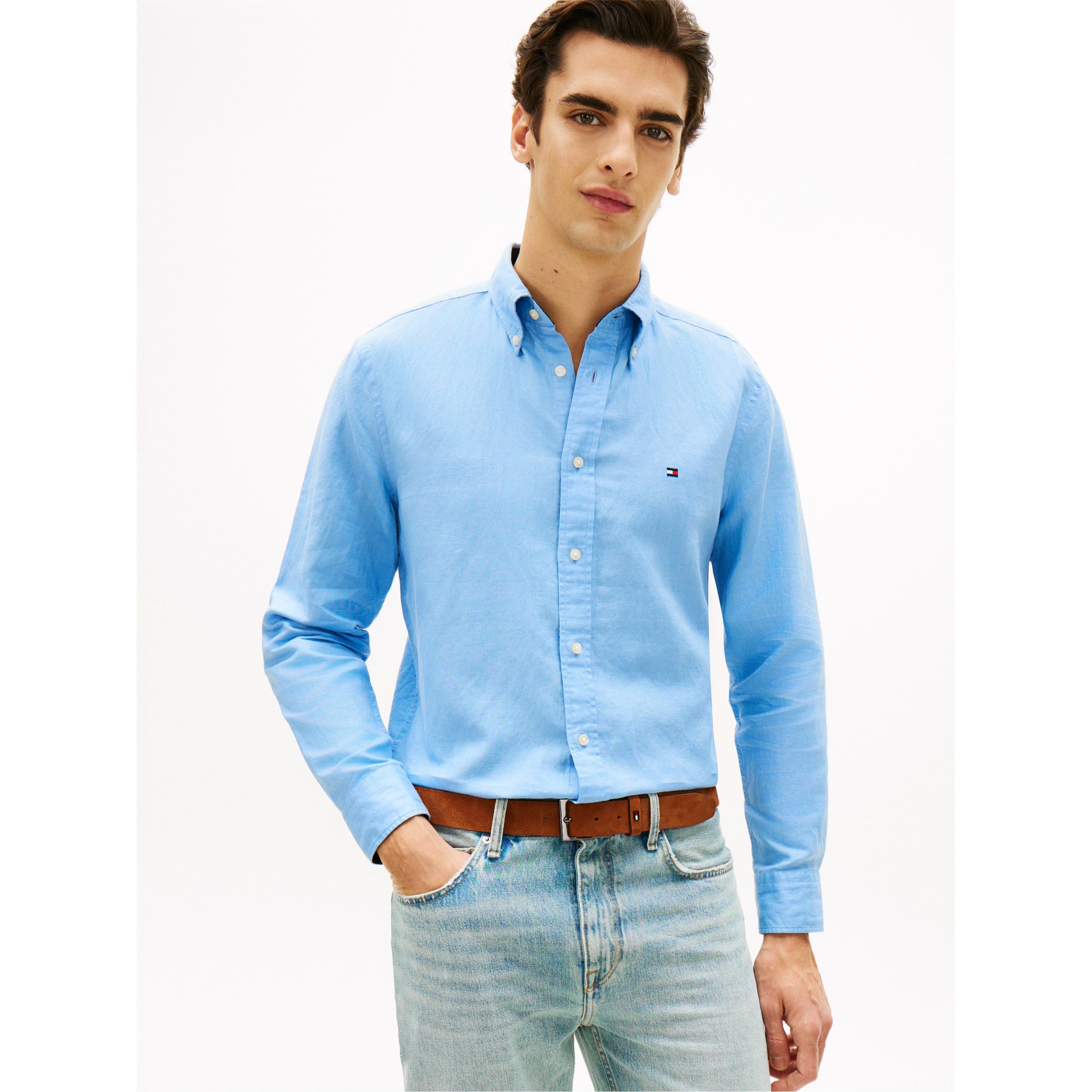 Cloudy Blue - Tommy Hilfiger - Men's Long Sleeve Shirt - 2