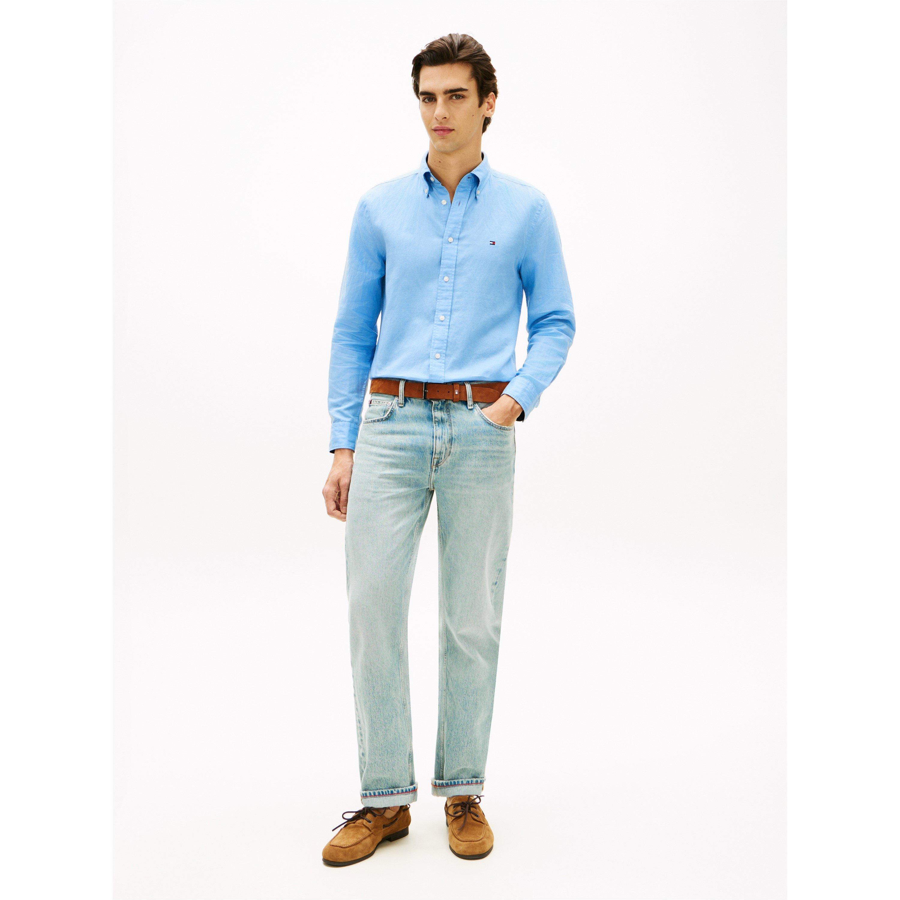 Cloudy Blue - Tommy Hilfiger - Men's Long Sleeve Shirt - 4